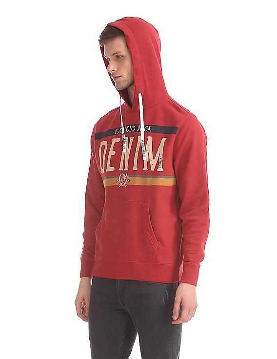 U.S. Polo Assn. Denim Co. Front Print Hooded Sweatshirt
