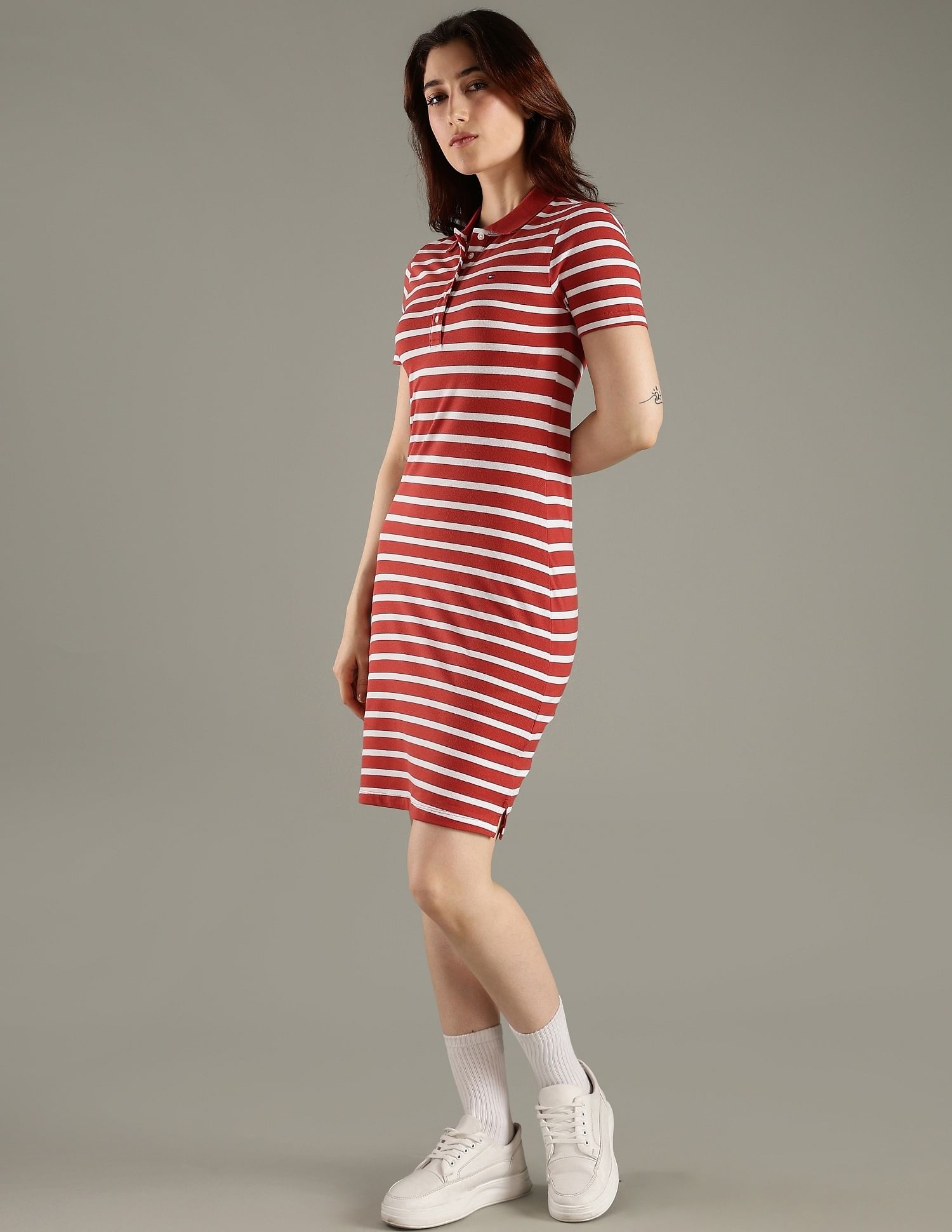 Tommy Hilfiger Cotton Polo Collar T-Shirt Dress