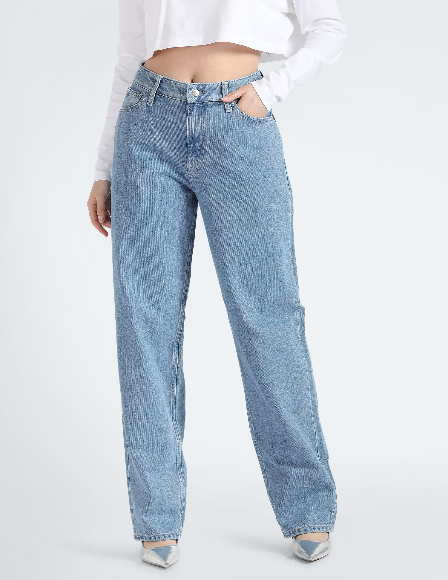 Calvin Klein 90's Straight Fit Rinsed Jeans
