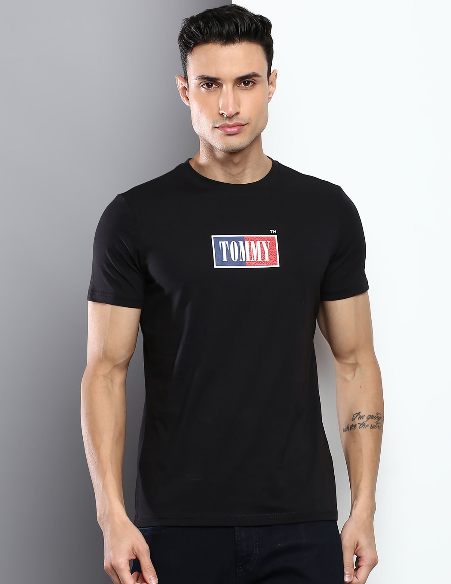 Buy Tommy Hilfiger Timeless Textured Logo Slim Fit T Shirt NNNOW