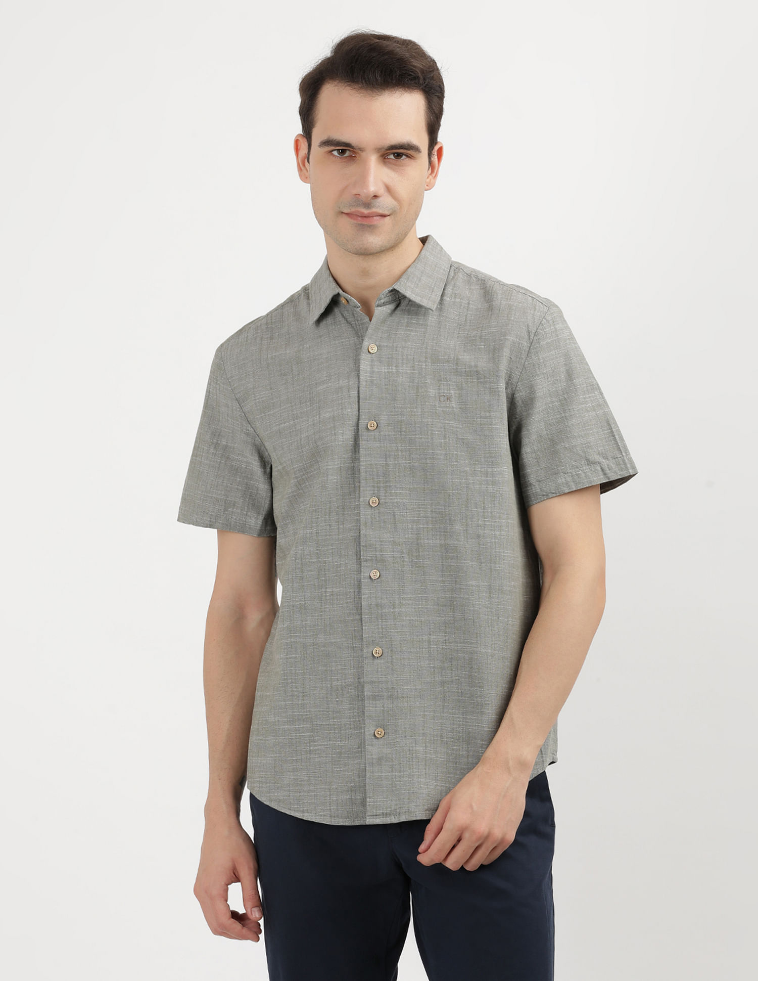 Calvin Klein Cotton Solid Shirt