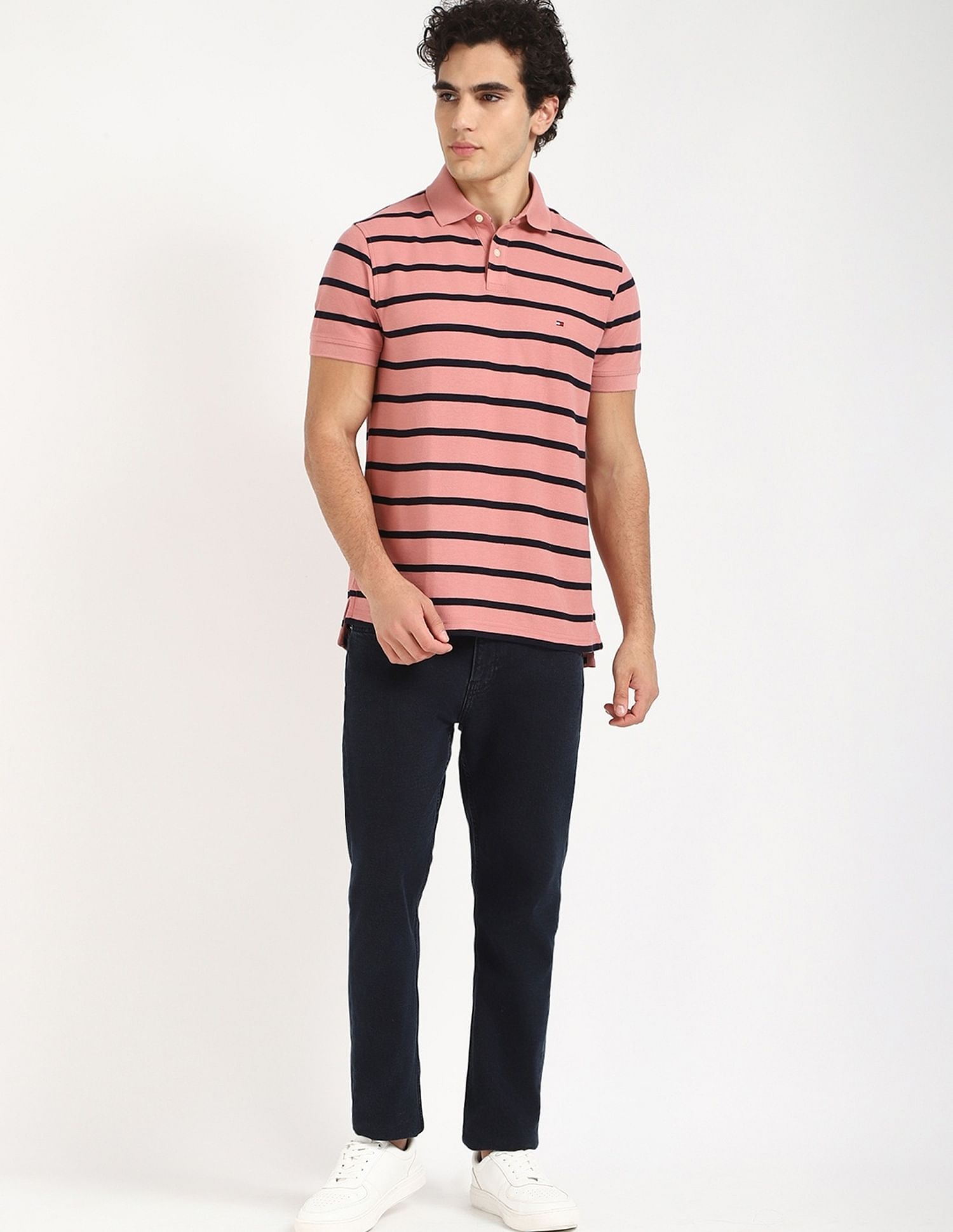 Tommy Hilfiger Striped Regular-Fit Cotton Polo Shirt