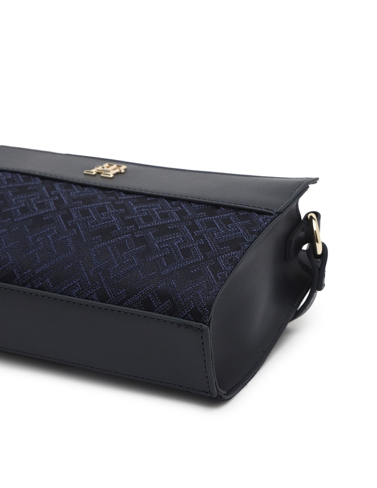Tommy Hilfiger Logo Blue Pu Sling Bag