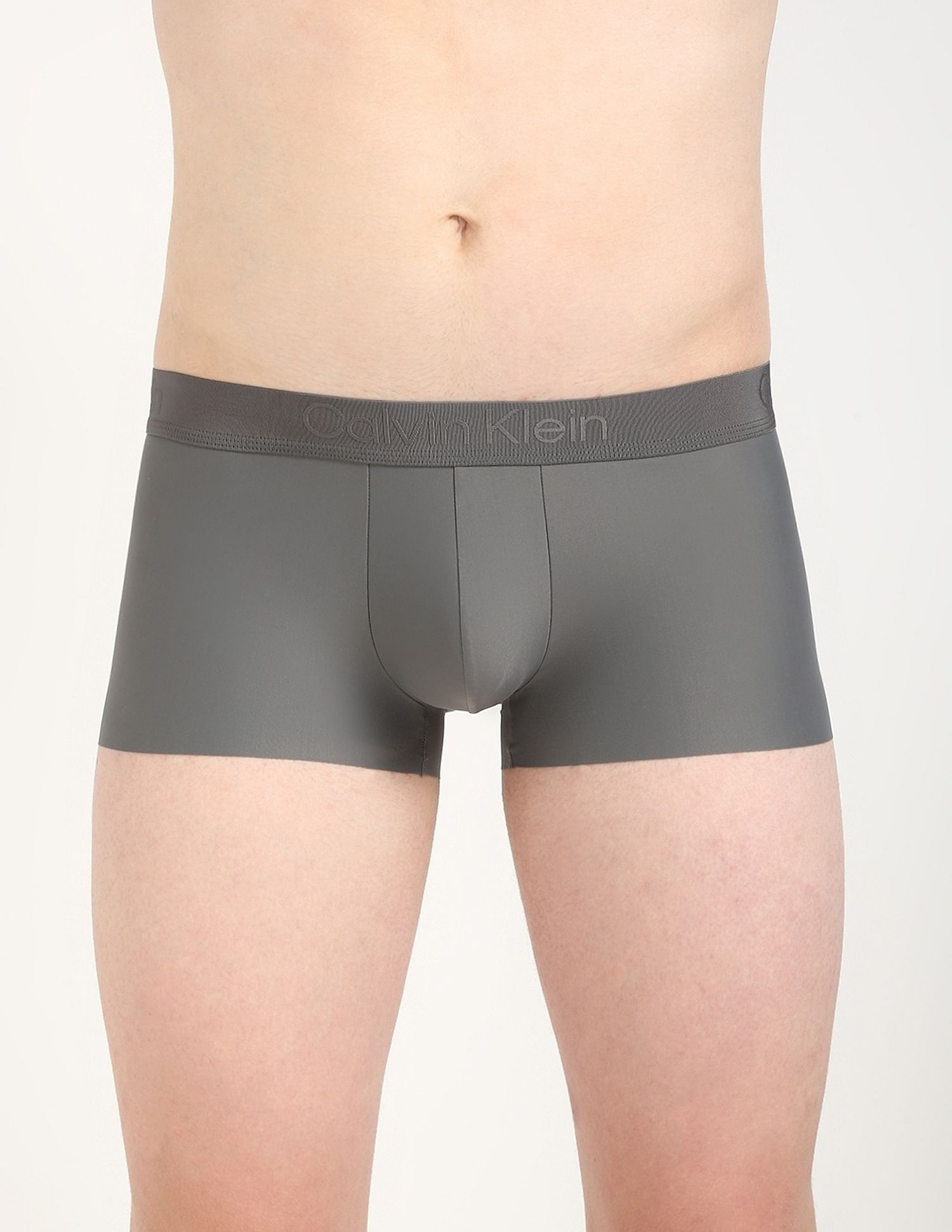 Calvin Klein Underwear Mid Rise Solid Grey Trunks