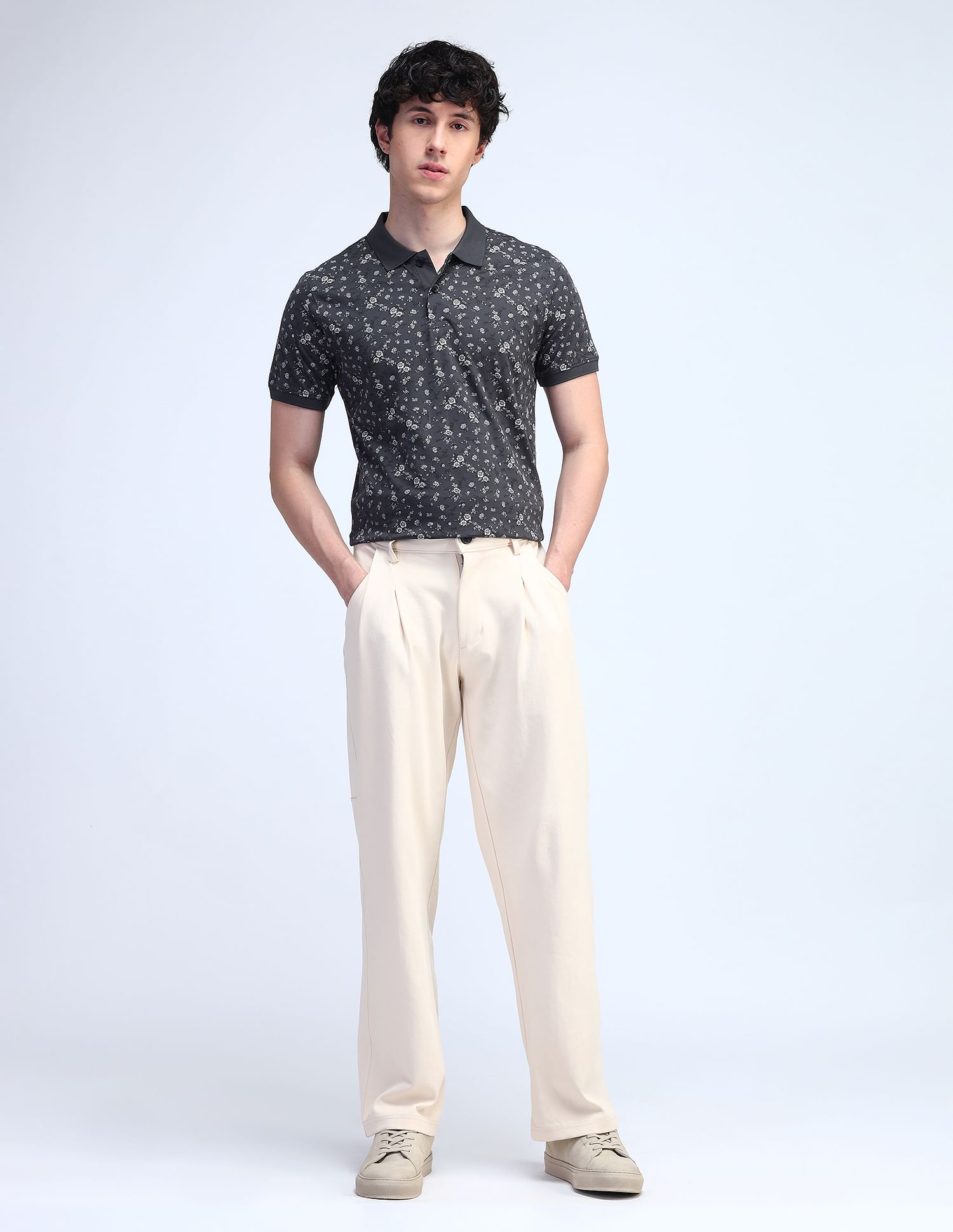 Flying Machine Cotton Regular Fit Polo Shirt