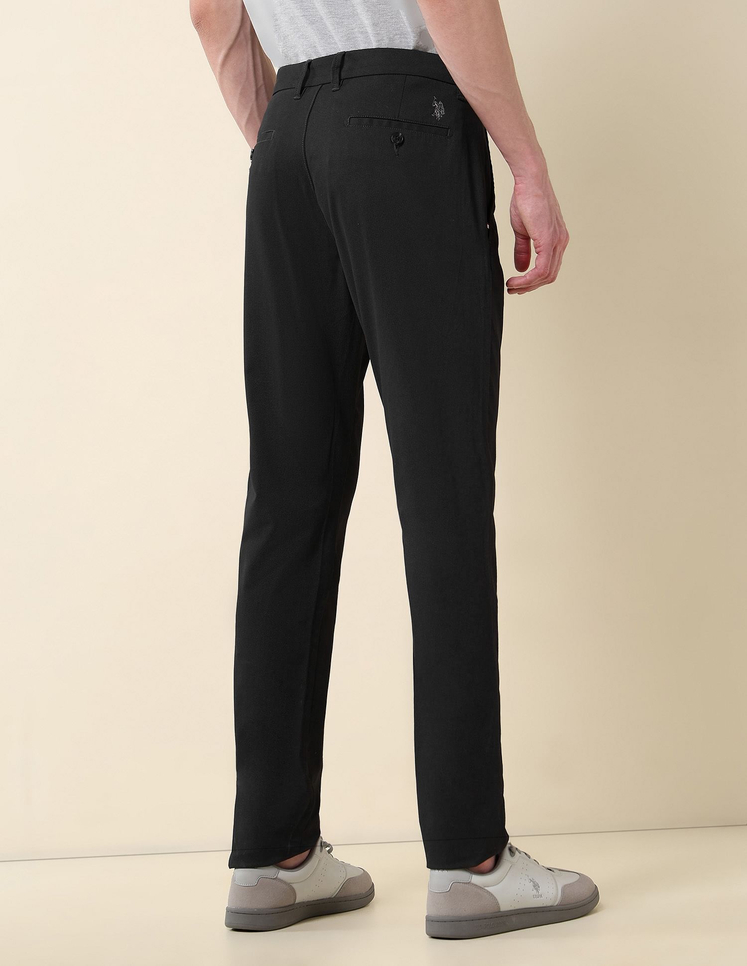 U.S. Polo Assn. Textured Austin Slim Fit Twill Trousers