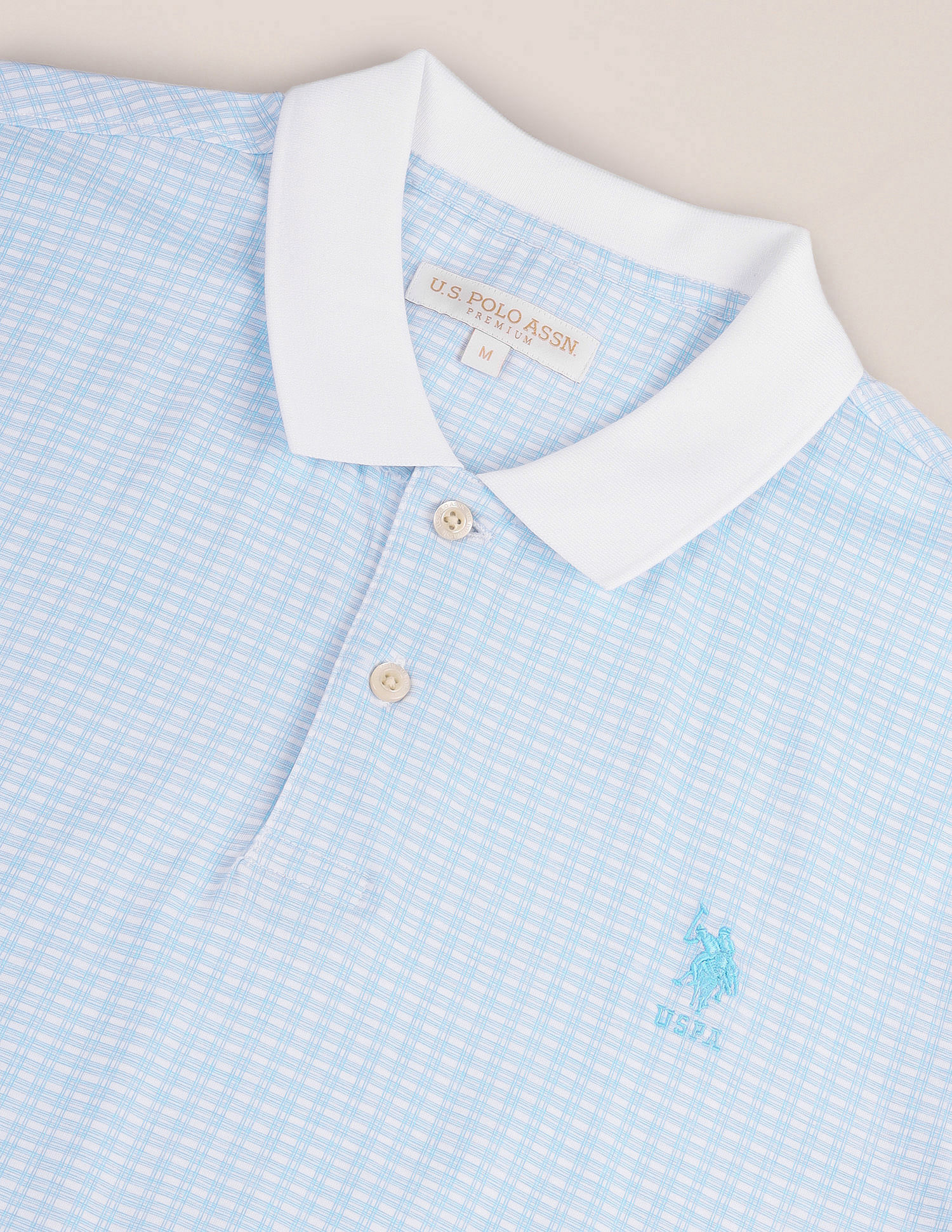 U.S. Polo Assn. Slim Fit Check Polo Shirt