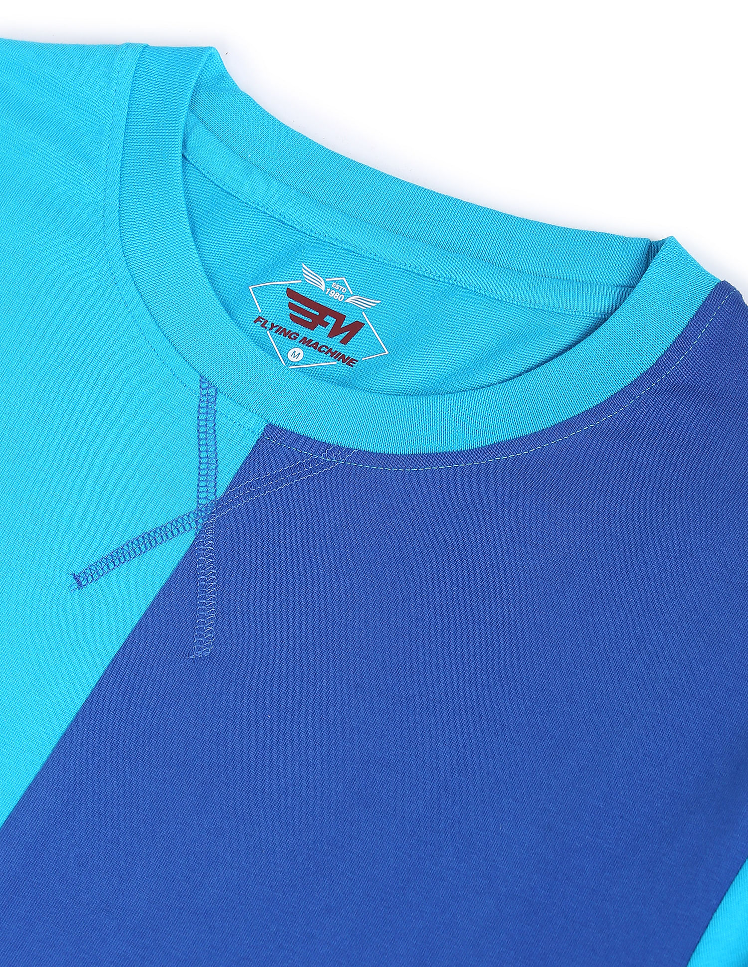 Flying Machine Cotton Colour Block T-Shirt