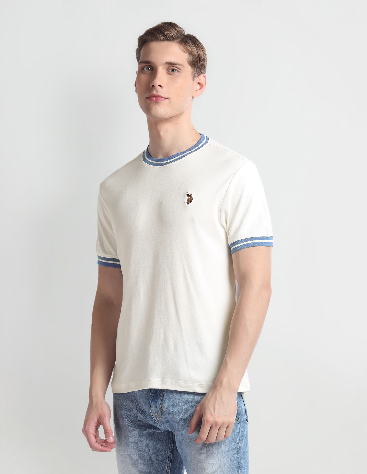 U.S. Polo Assn. Denim Co. Crew Neck Solid T-Shirt