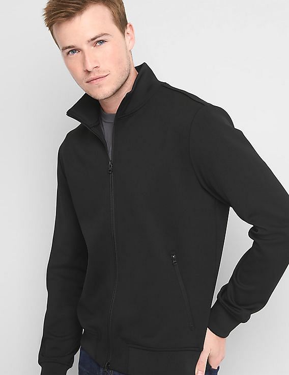 Buy GAP Men Men Black Tricot Track Jacket NNNOW