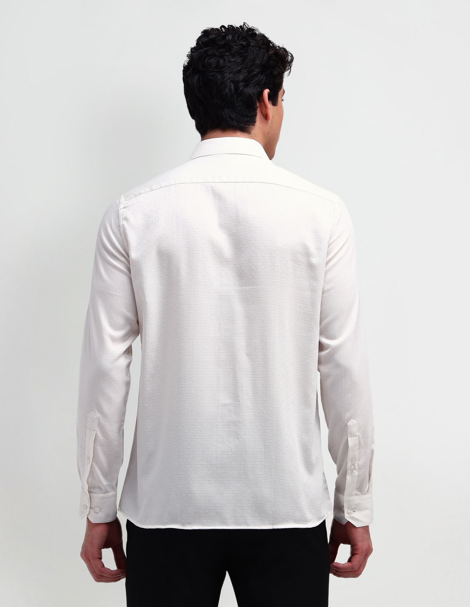 Arrow Manhattan Slim Micro Checked Shirt