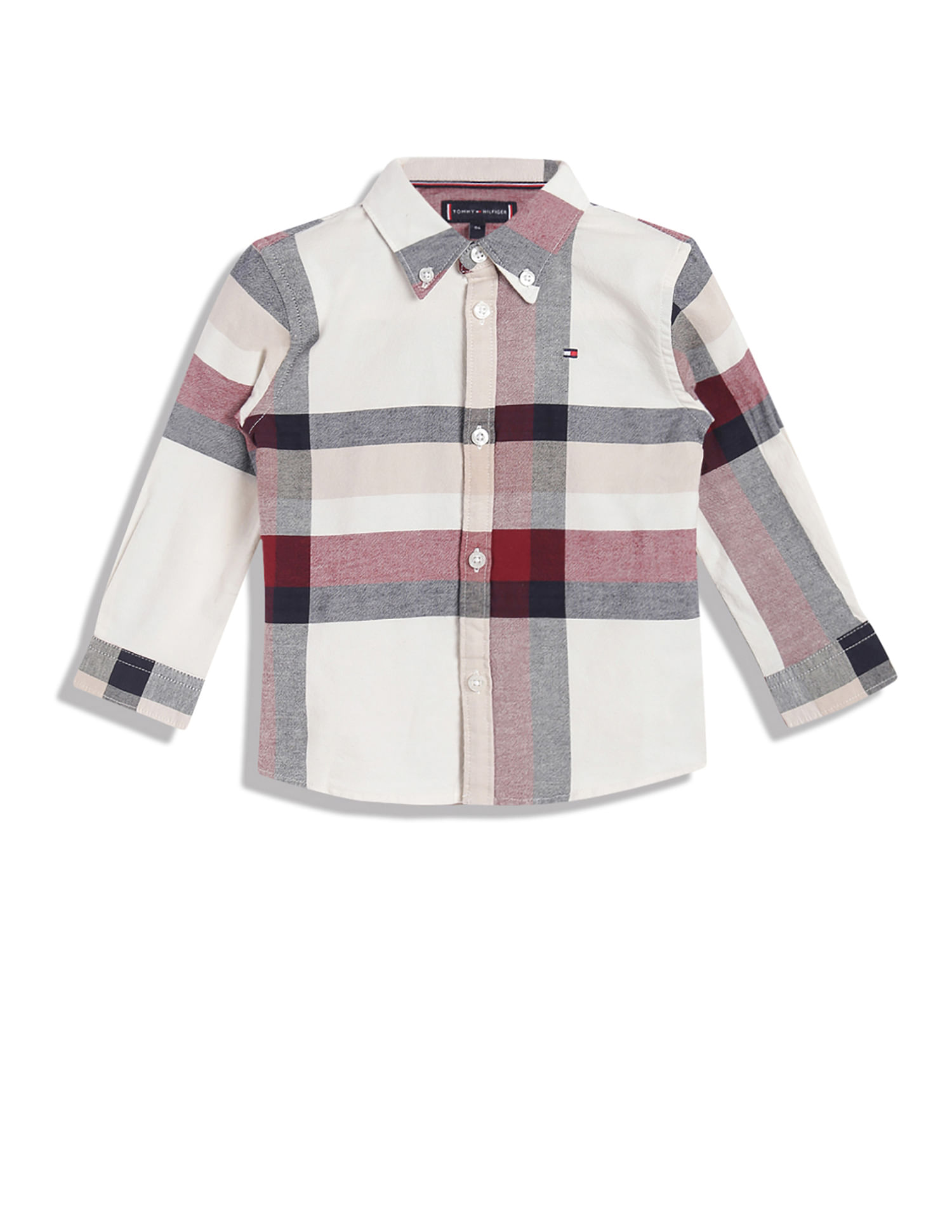 Buy Tommy Hilfiger Kids Boys Global Stripe Checked Shirt - NNNOW.com