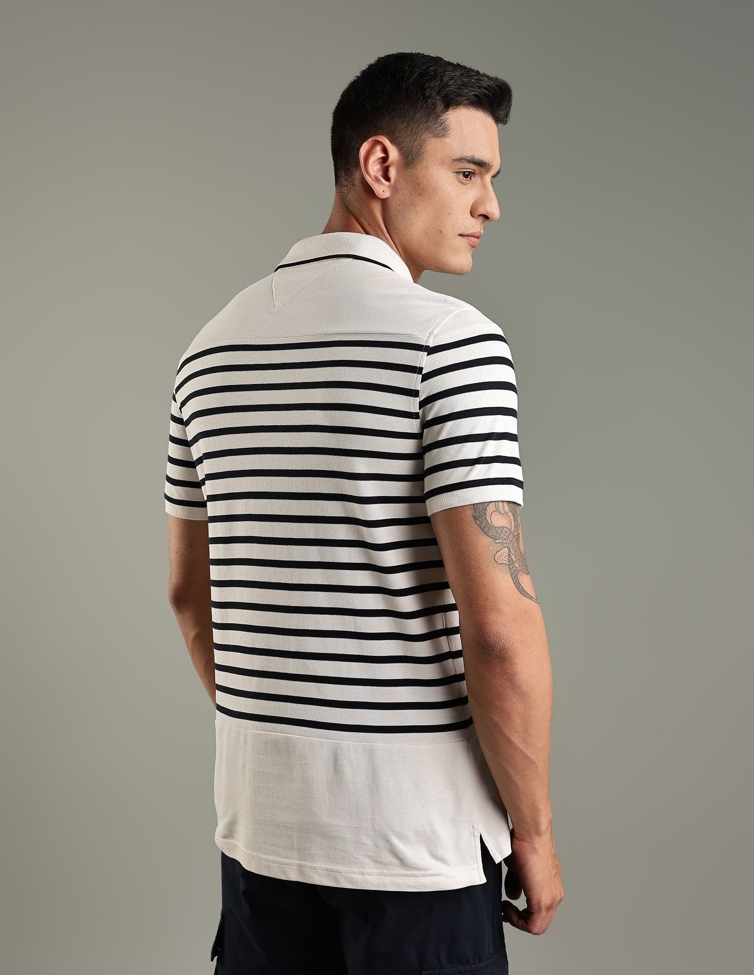 Tommy Hilfiger Striped Regular-Fit Cotton Polo Shirt