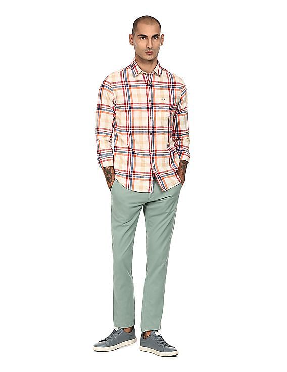U.S. Polo Assn. Denim Co. Spread Collar Check Casual Shirt