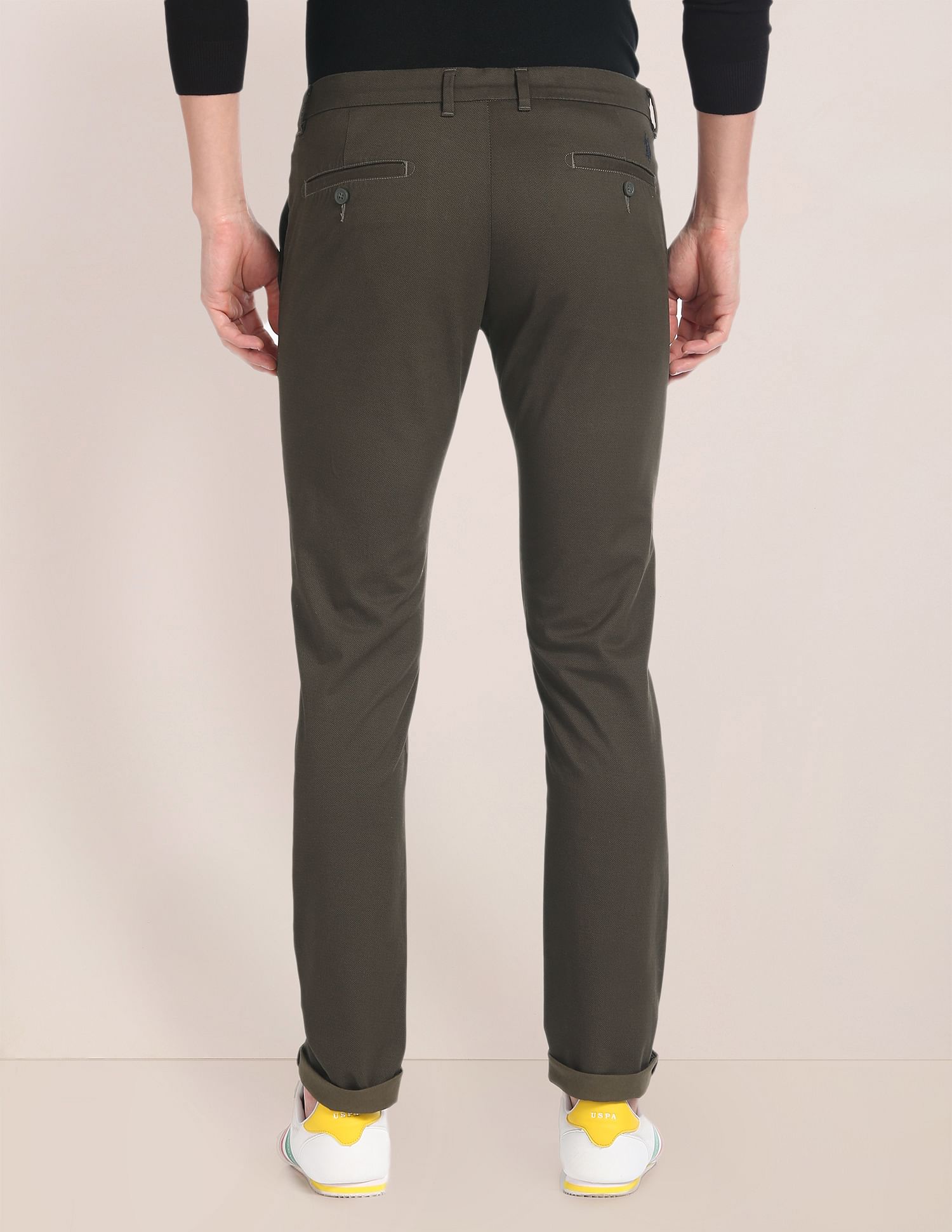 U.S. Polo Assn. Flat Front Solid Trousers