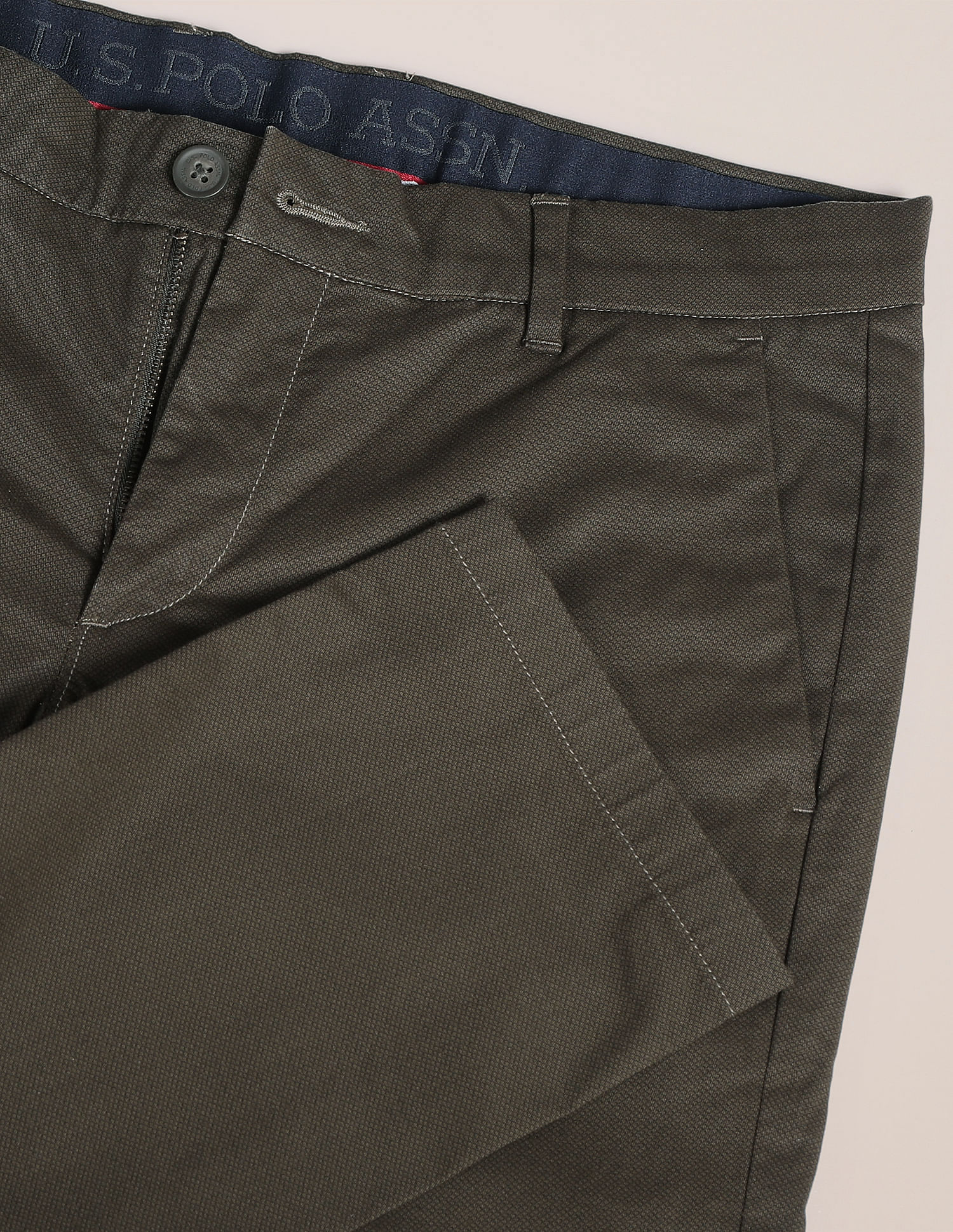 U.S. Polo Assn. Flat Front Solid Trousers