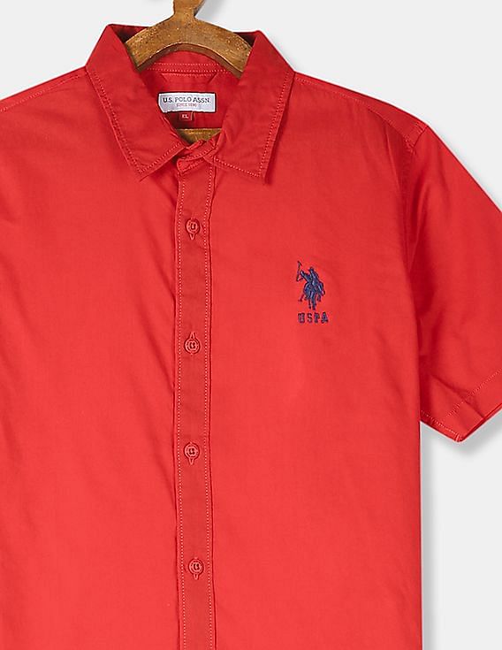 U.S. Polo Assn. Kids Boys Short Sleeve Solid Shirt