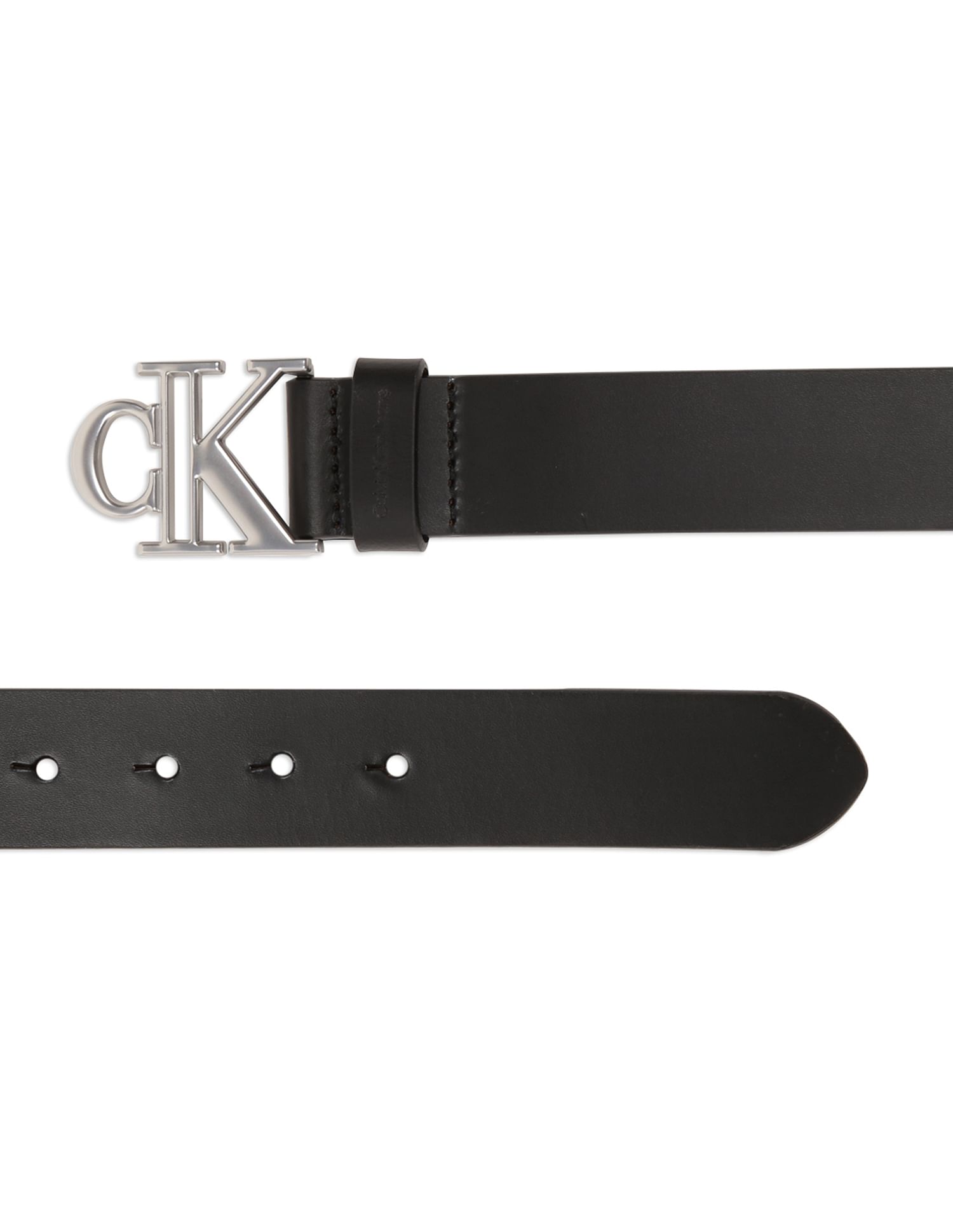 Calvin Klein Seasonal Monogram Leather Belt