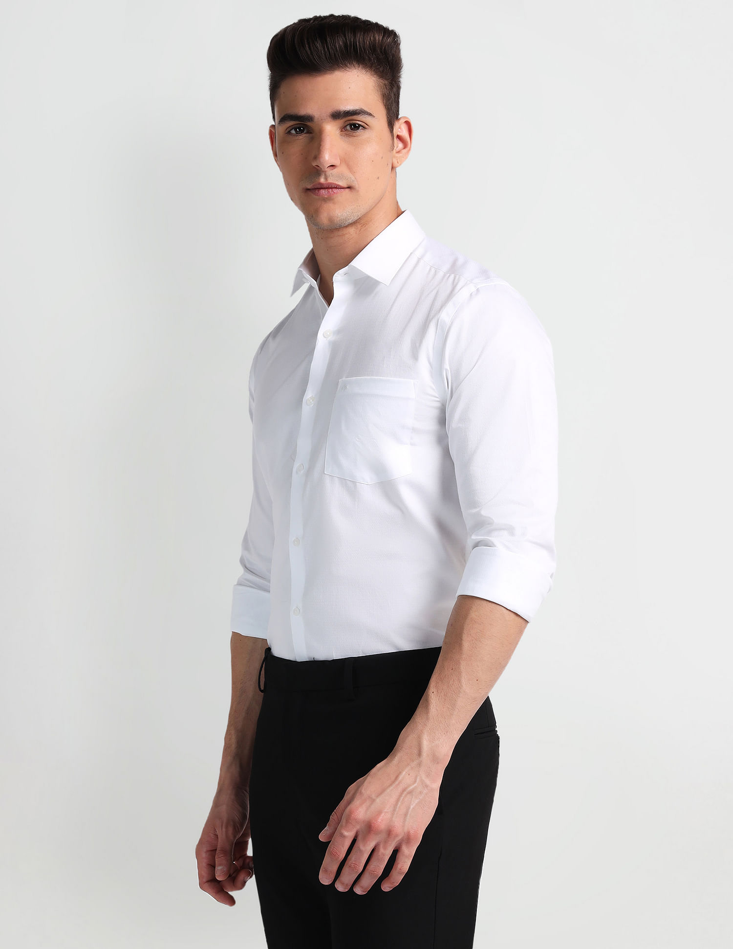 Arrow Self Design Cotton Shirt