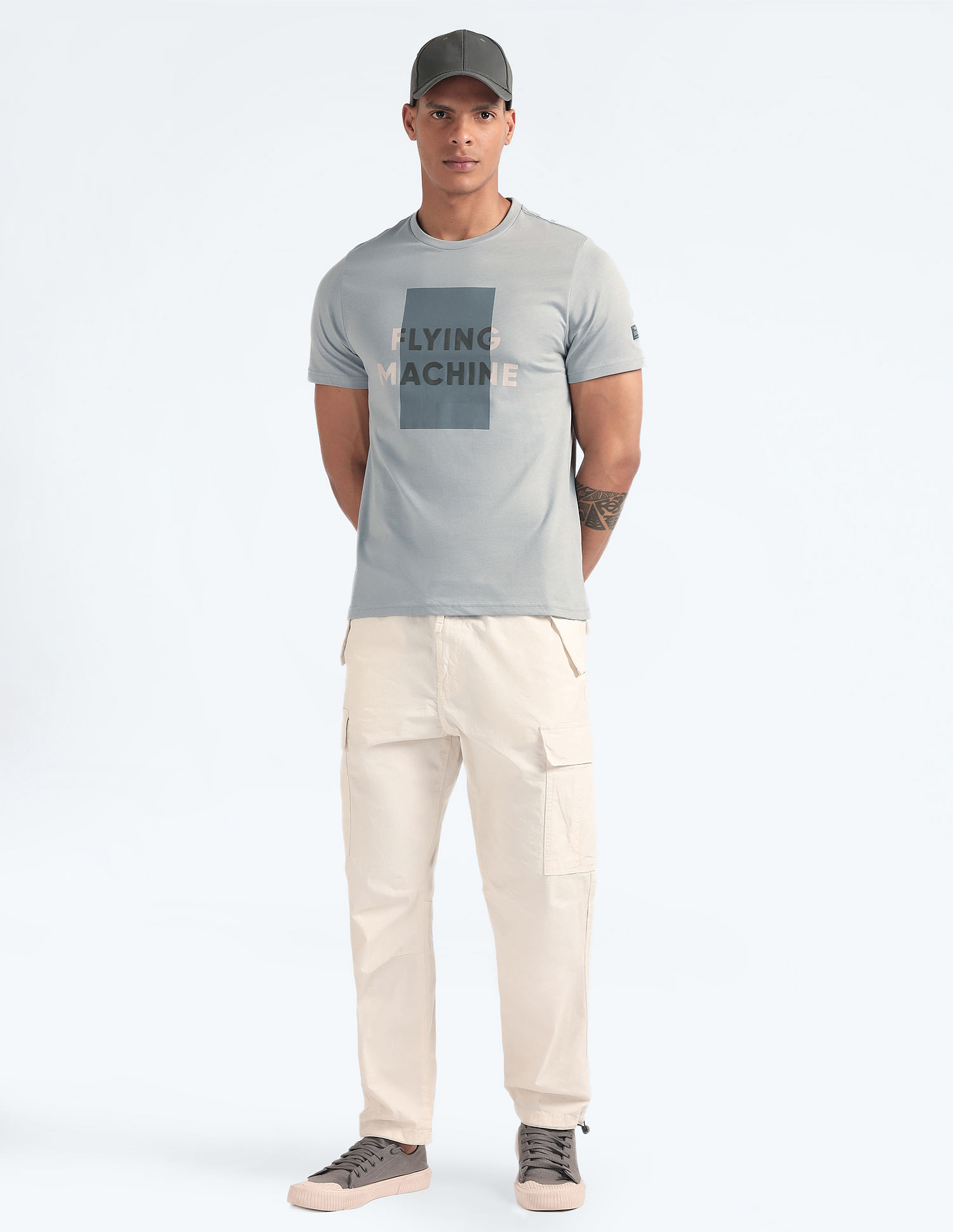 Flying Machine Brand Print Cotton T-Shirt