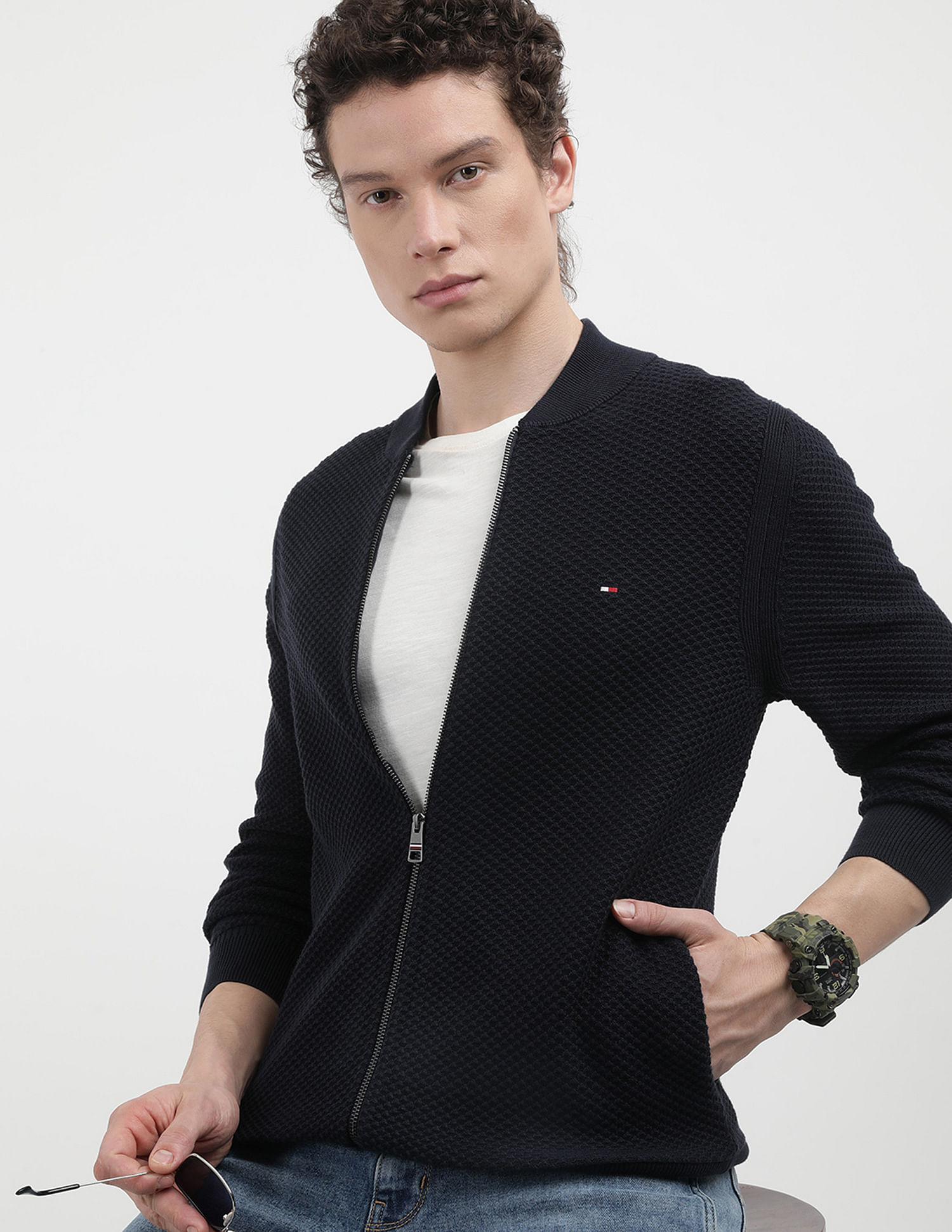 Tommy Hilfiger Oval Structure Baseball Sweater