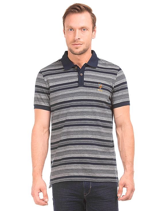 Buy Polo Denim Men Muscle Fit Striped Polo Shirt