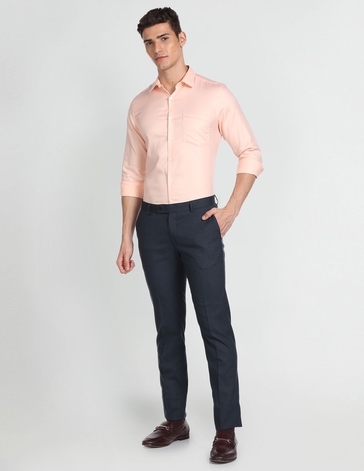 Arrow Dupplin Check Tailored Fit Formal Trouser