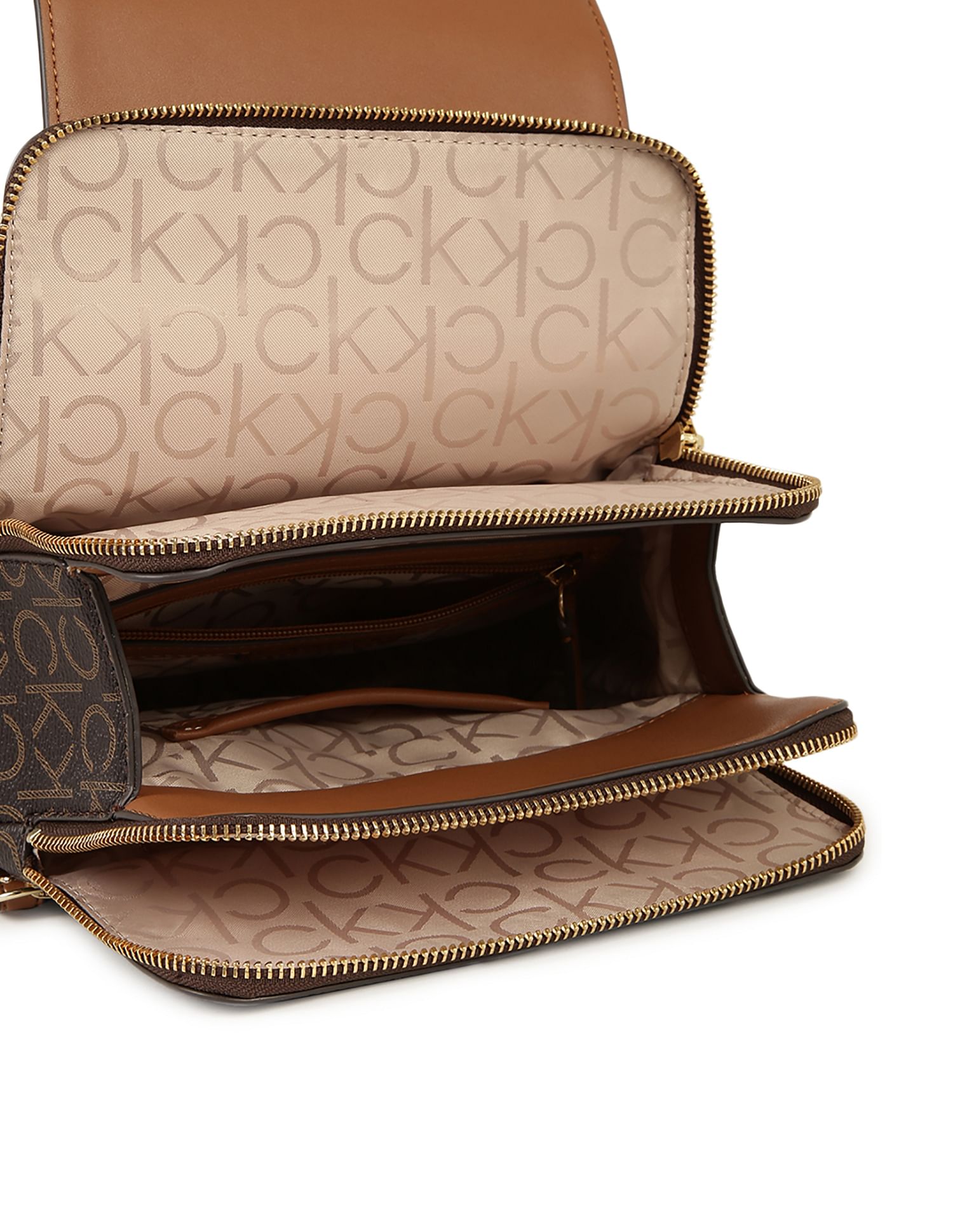 Calvin Klein Monogram Print Garnet Backpack