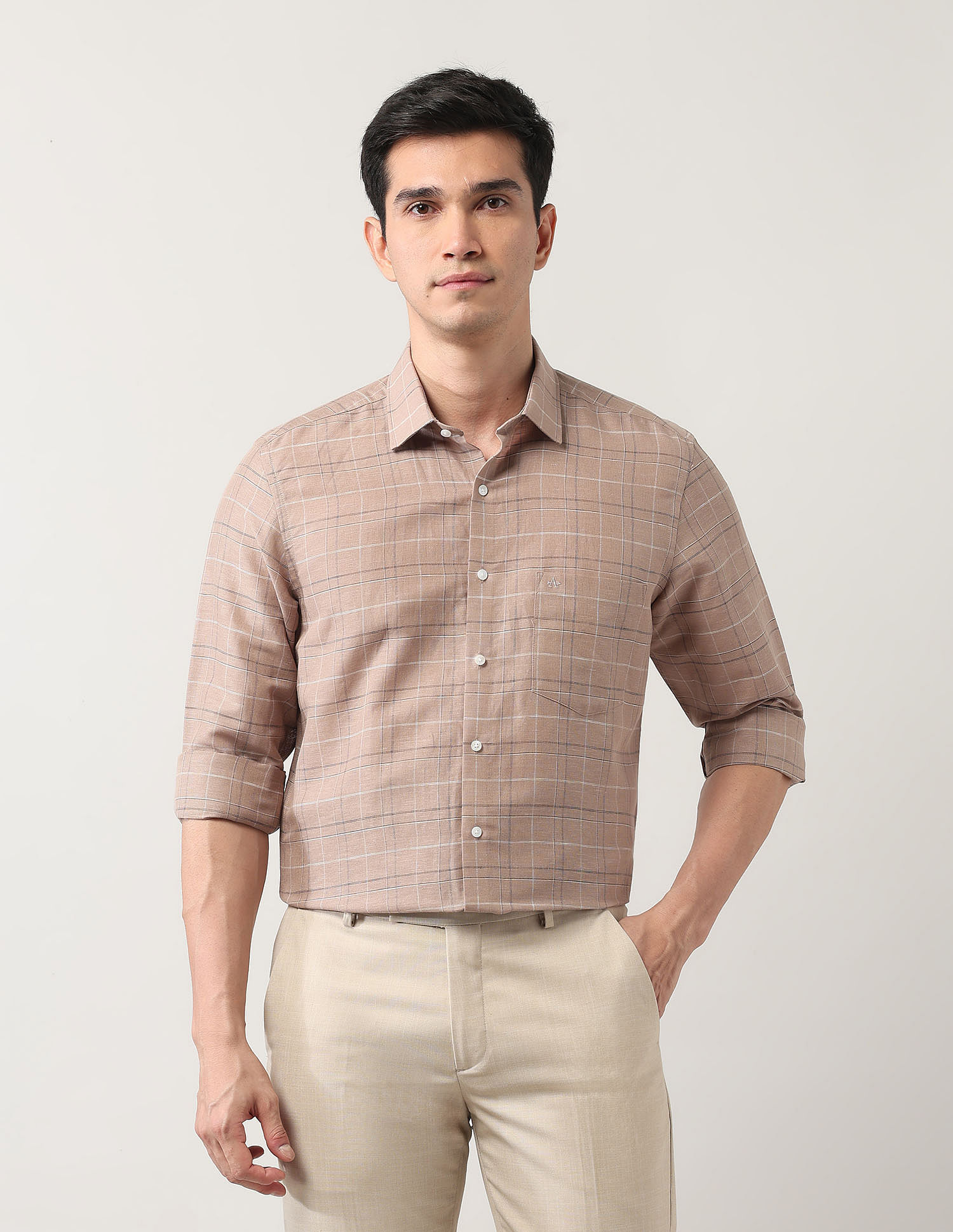 Arrow Grid Tattersall Checked Liberty Classic Fit Shirt