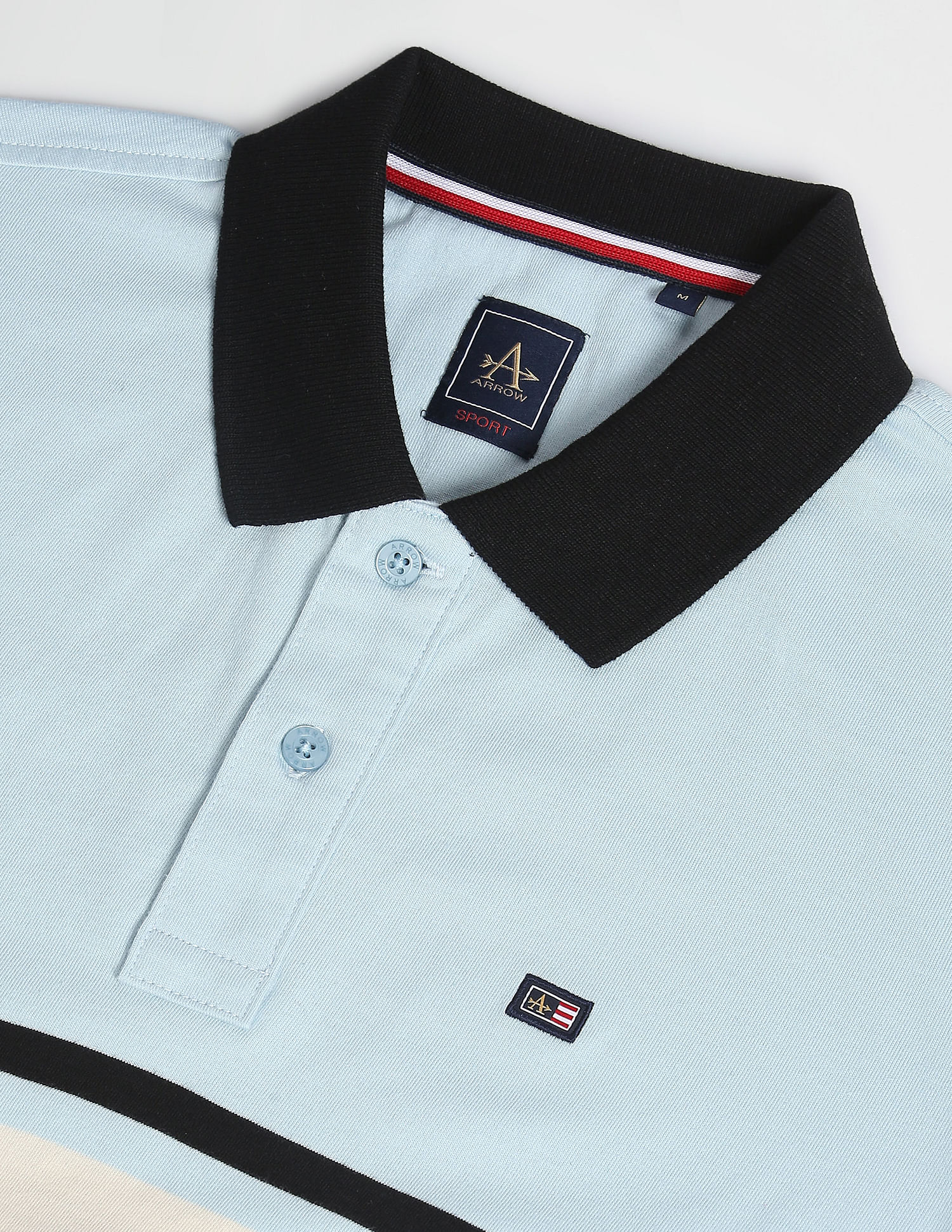 Arrow Sports Cotton Striped Polo Shirt