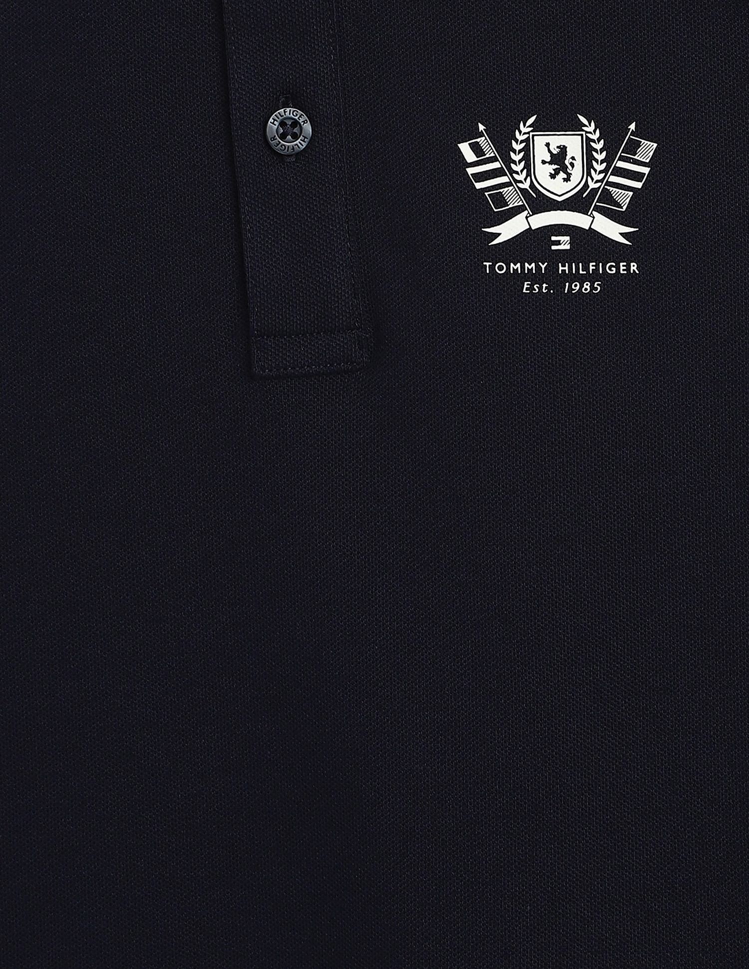 Tommy Hilfiger Kids Boys Solid Regular-Fit Cotton Polo T-Shirt