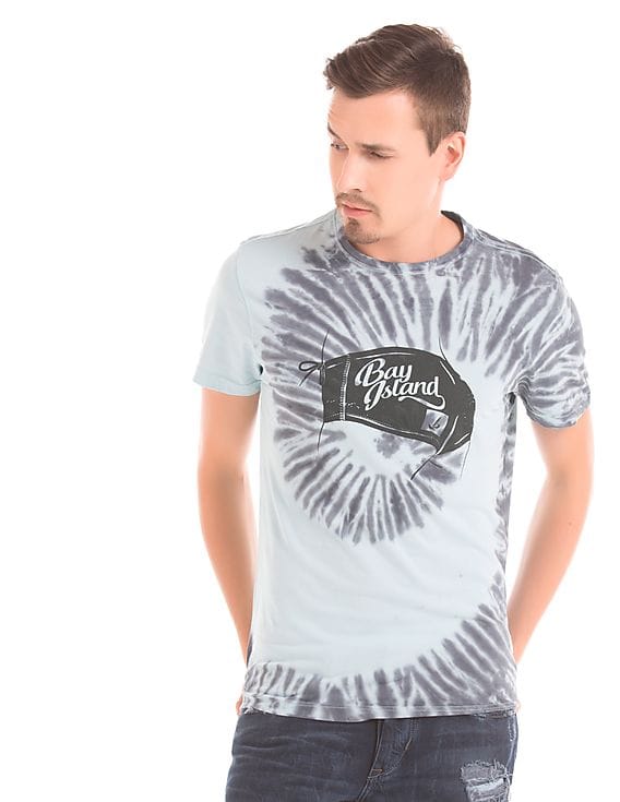 slim fit tie dye mens shirt