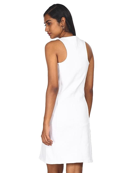 Buy Calvin Klein Women White Button Down Sleeveless Shift Dress - NNNOW.com Buy Calvin Klein Women White Button Down Sleeveless Shift Dress - NNNOW.com