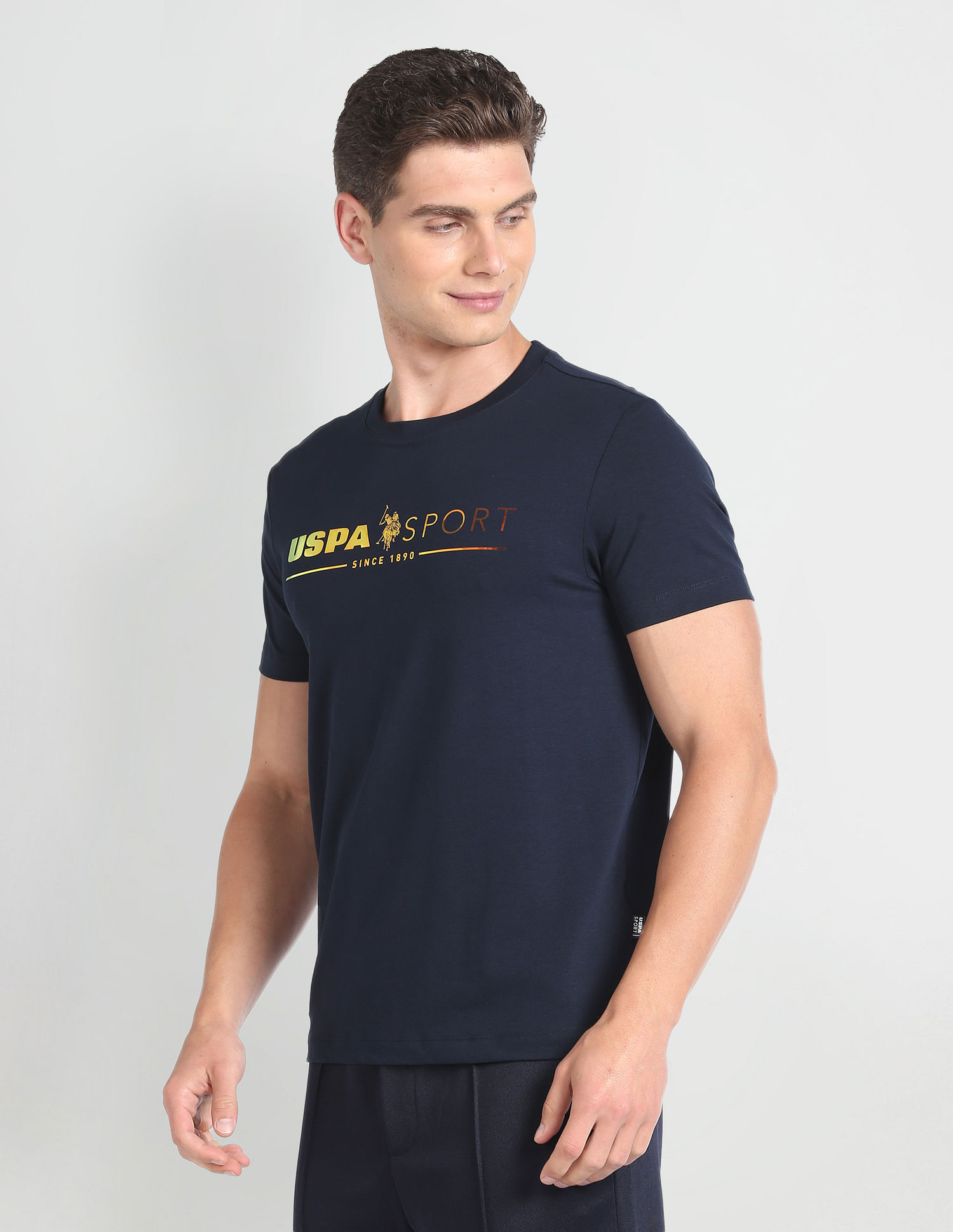 USPA Active Slim Fit Brand Print T-Shirt