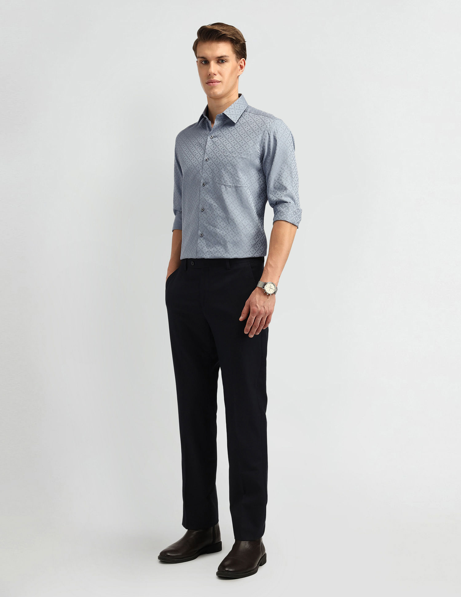 Arrow Slim Fit Geometric Pattern Shirt