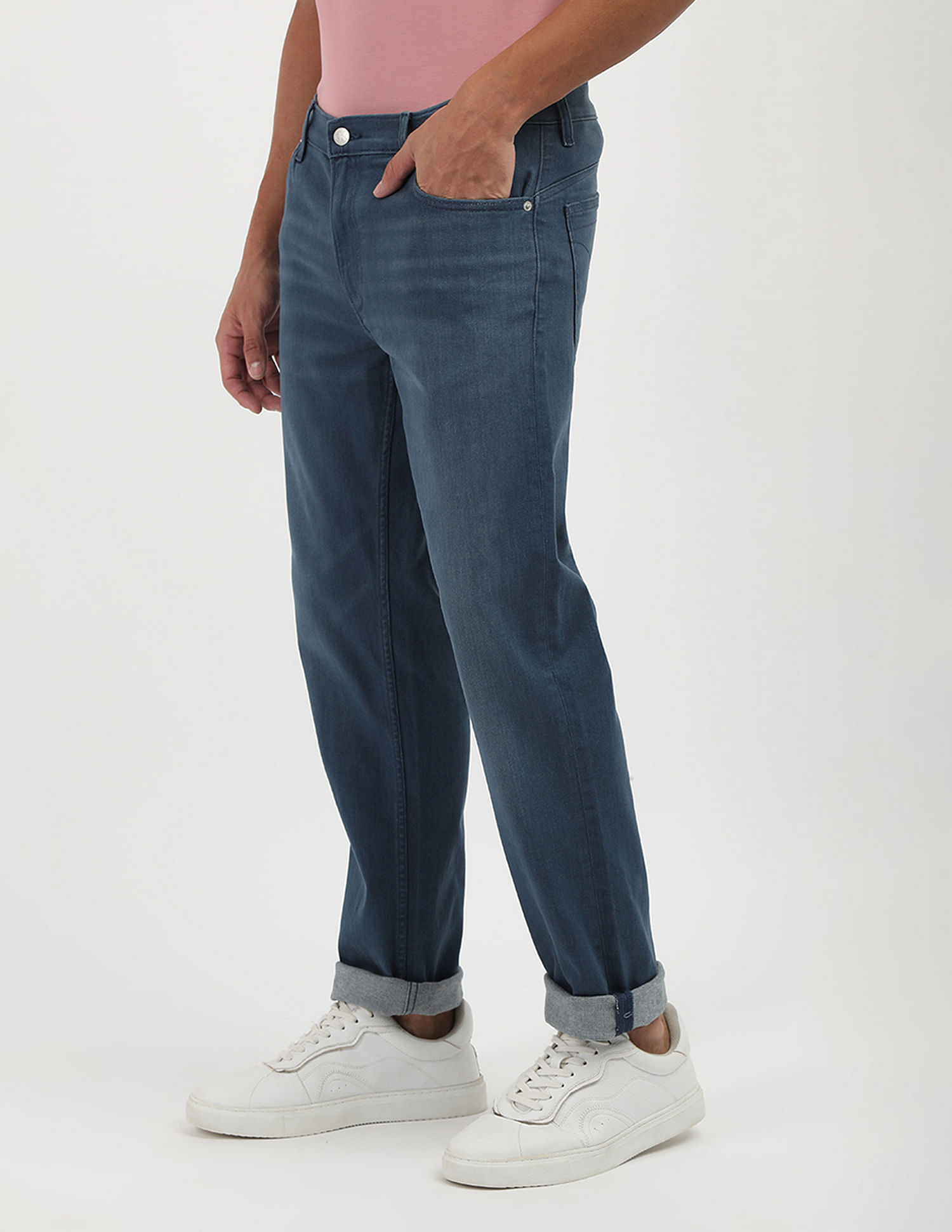 Calvin Klein Regular Fit Stonewashed Jeans