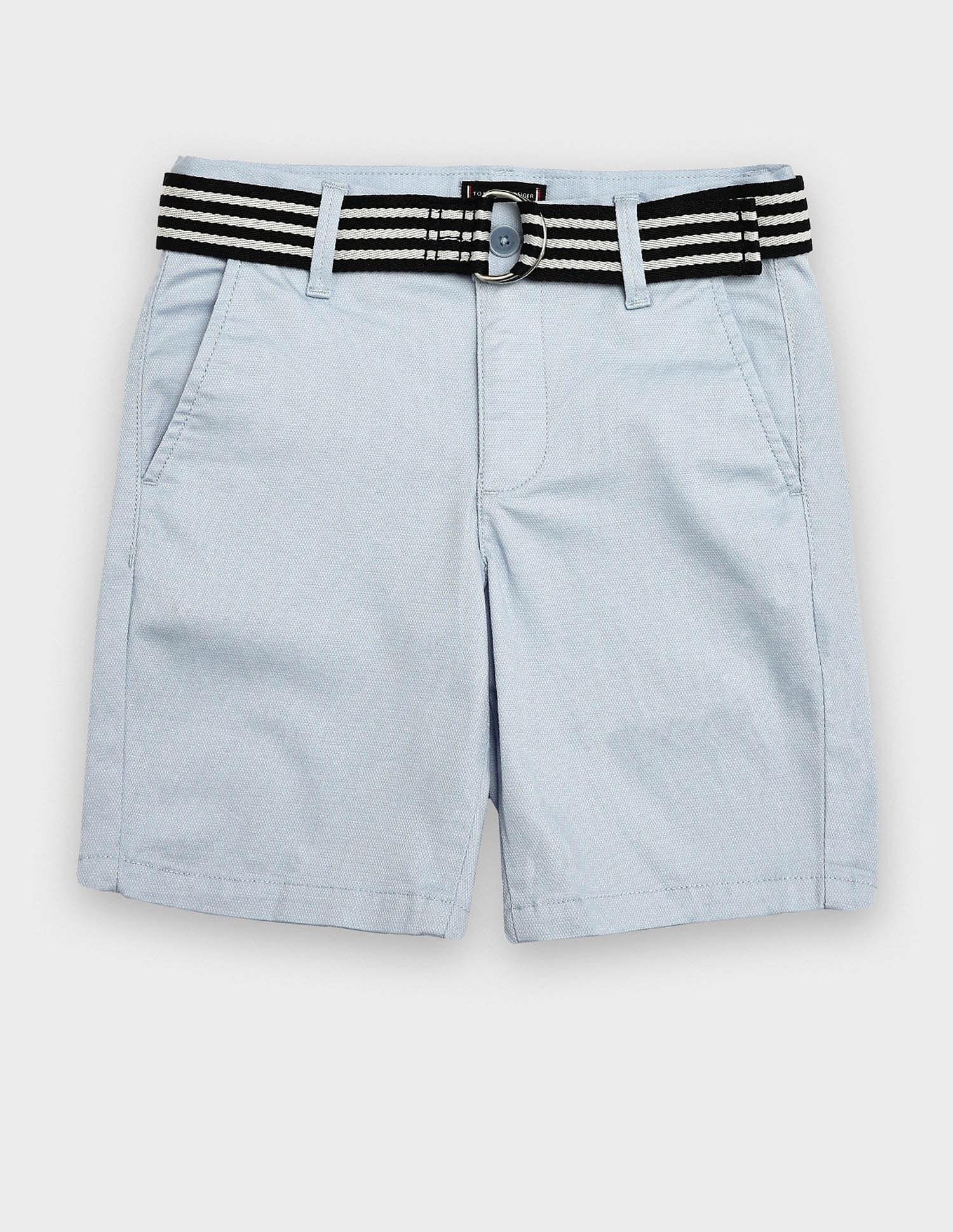 Tommy Hilfiger Kids Boys Solid Regular-Fit Cotton Shorts
