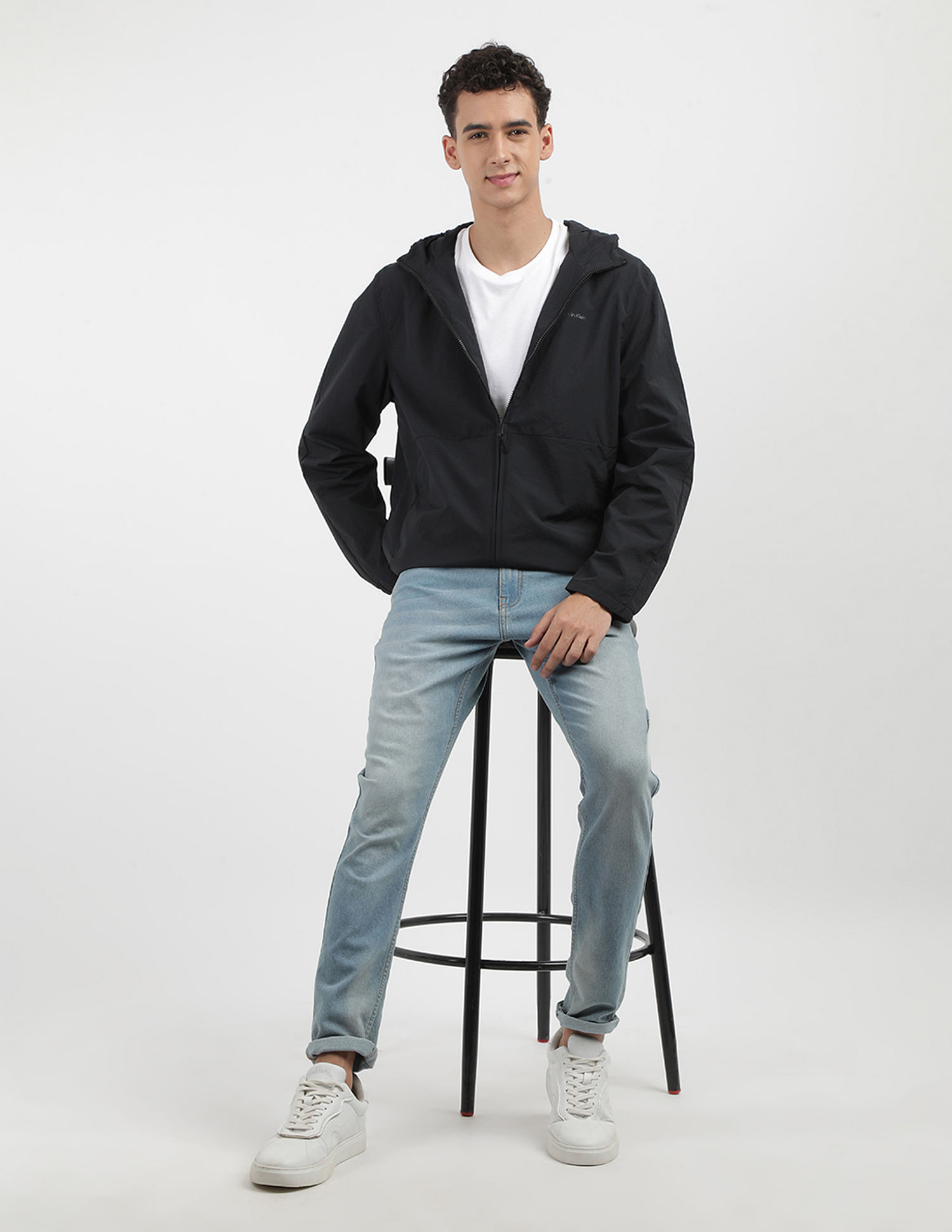 Calvin Klein Jeans Regular Fit Solid Casual Jacket