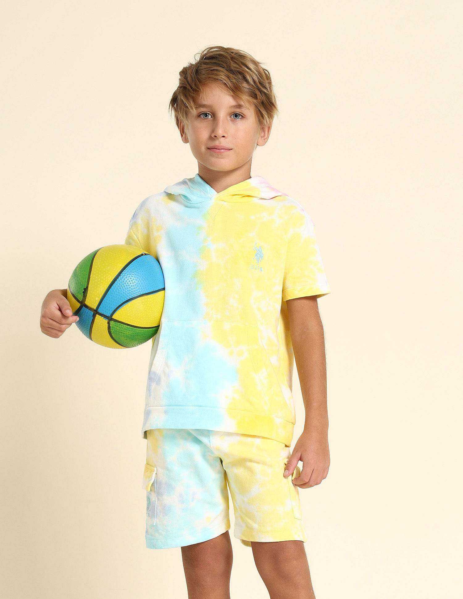 U.S. Polo Assn. Kids Boys All Over Printed Regular Fit T-Shirt