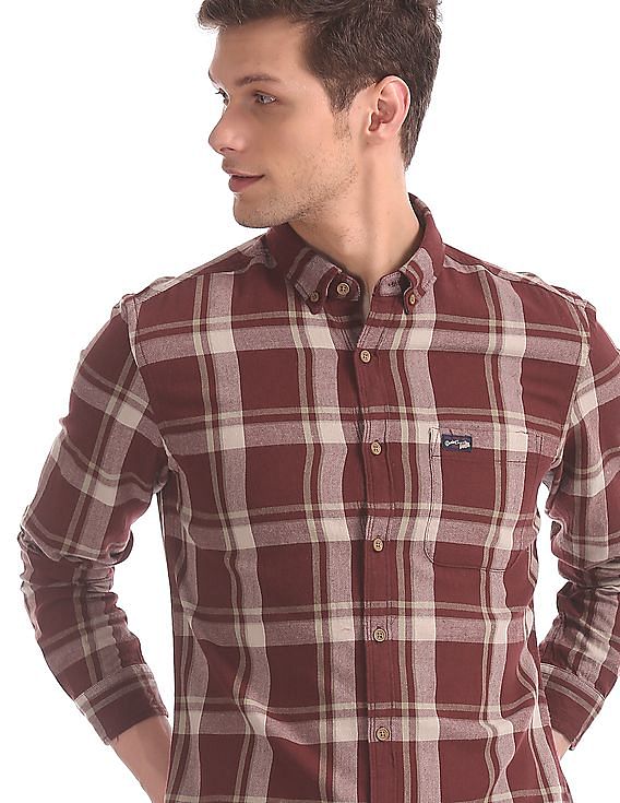 us polo red check shirt