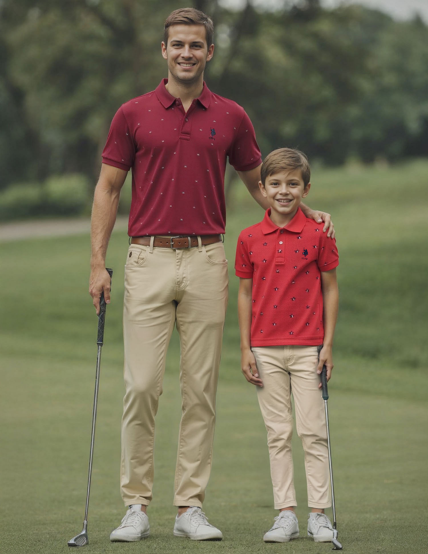 U.S. Polo Assn. Flag Print Polo Shirt