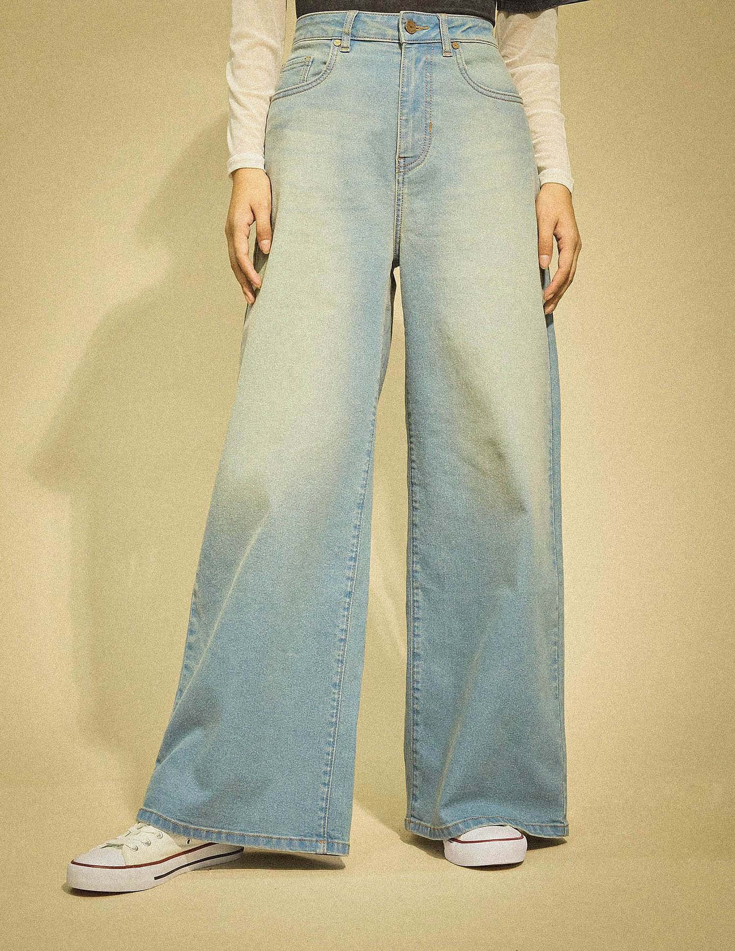 Flying Machine Women High Rise Ultra Wide Leg Jeans