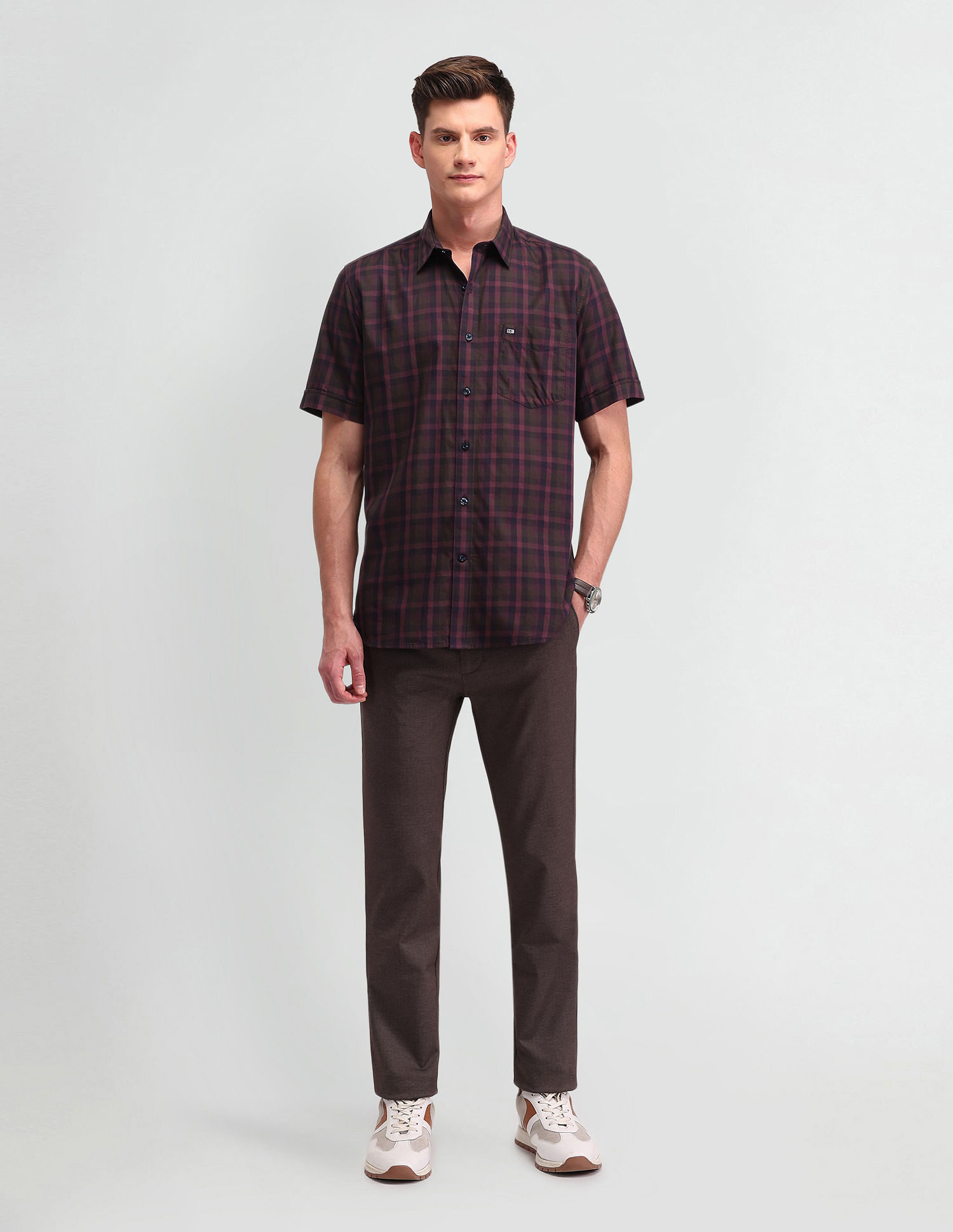 Arrow Sport Twill Dupplin Checked Shirt