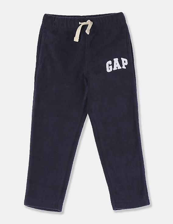 GAP Toddler Boy Blue Solid Fleece Track Pants