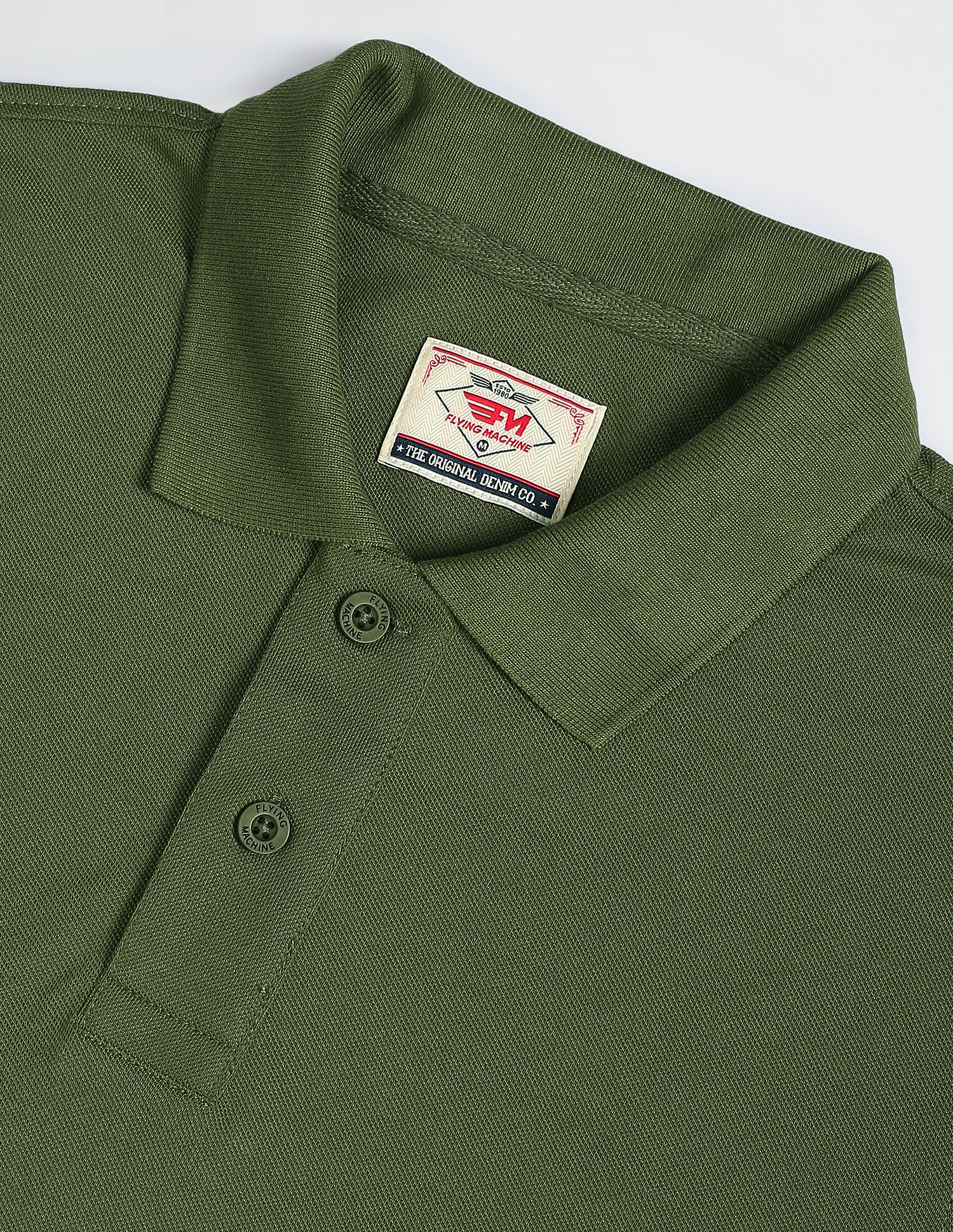 Flying Machine Solid Pique Polo Shirt