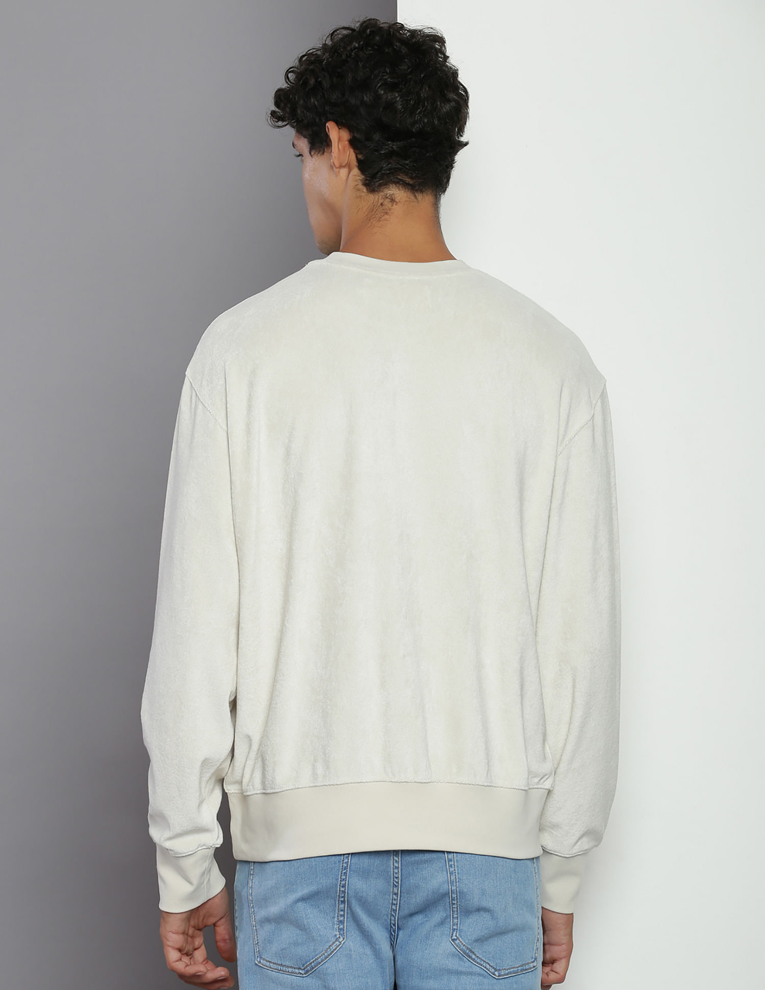 Calvin Klein Crew Neck Towelling Sweatshirt