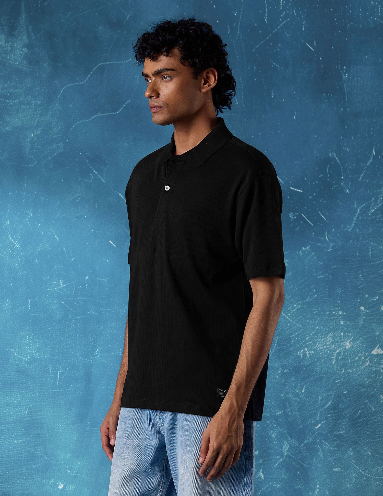 Flying Machine Relaxed Fit Solid Polo Shirt