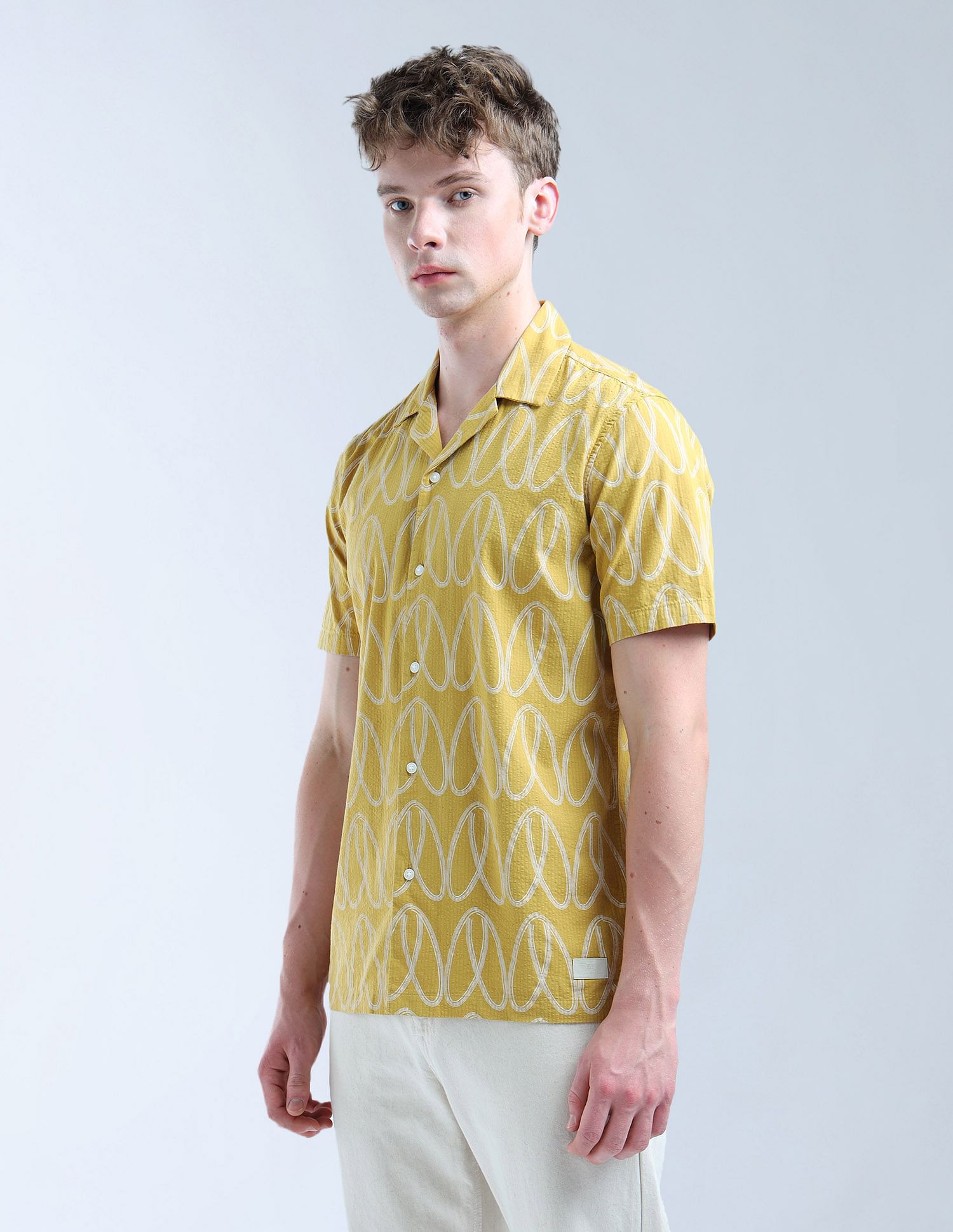 Flying Machine Geometric Printed Color Of Home Shirt