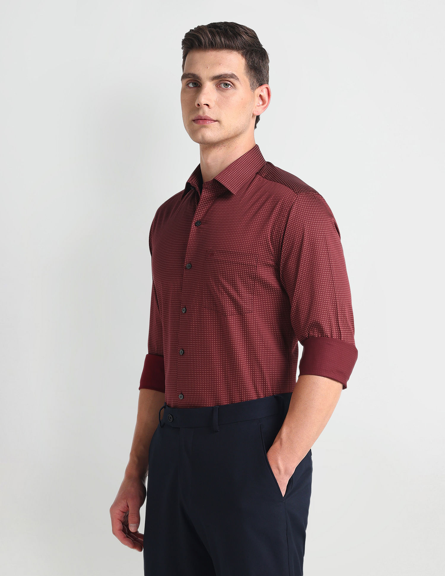 Arrow Pure Cotton Manhattan Slim Fit Shirt