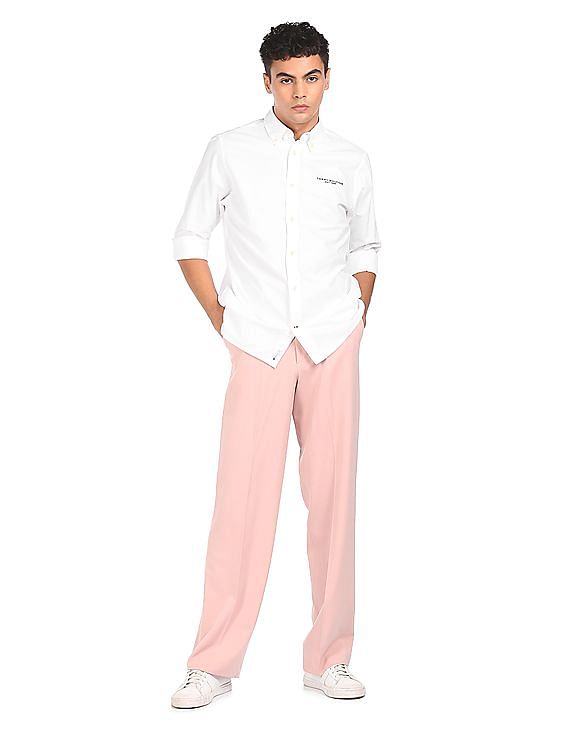 Tommy Hilfiger Essential Solid Oxford Shirt L/S Blusa para Niños 